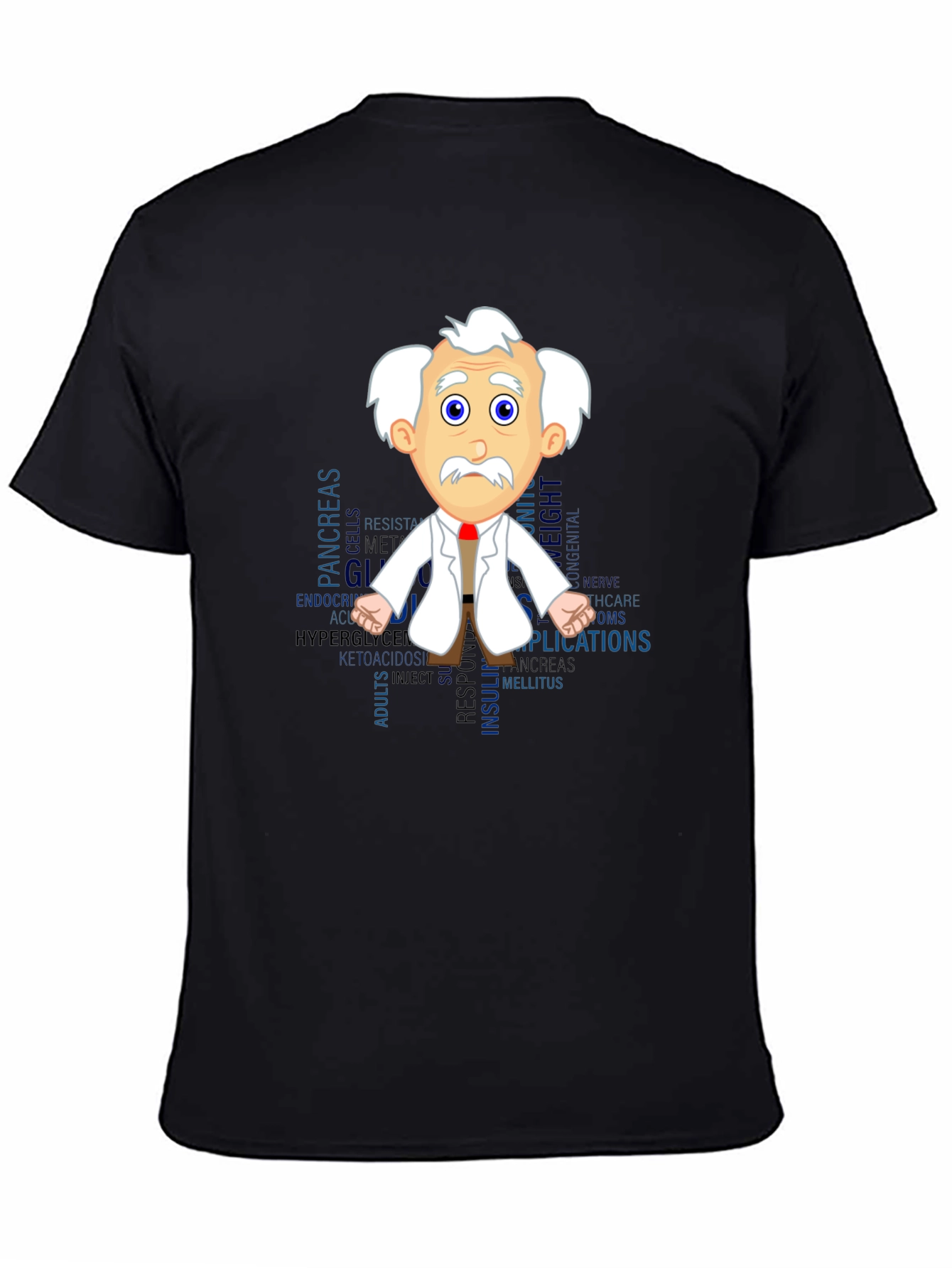 Black Scientist Diabetes T-Shirt - Comfy Cotton Tee view 4