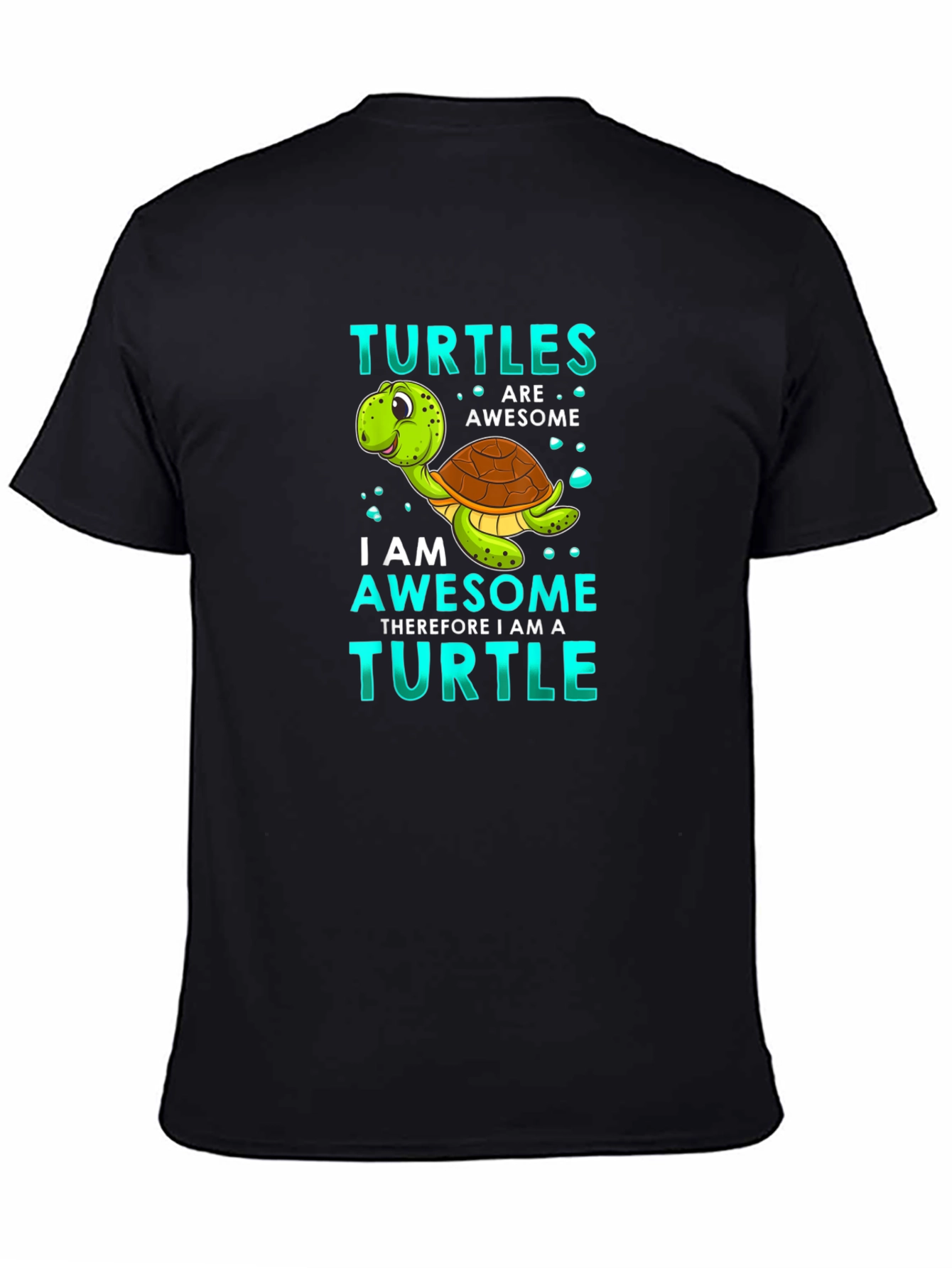 Black Turtle Awesome T-Shirt - Fun Novelty Tee view 4
