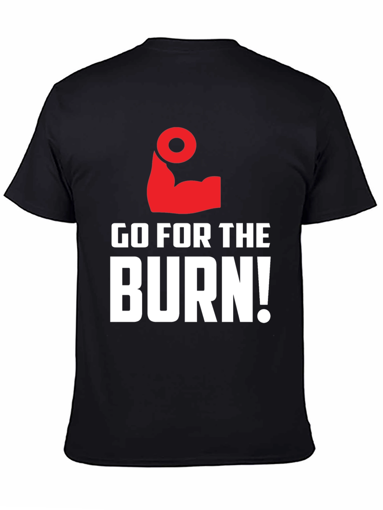 Black Go For The Burn! Graphic Tee Shirt view 4