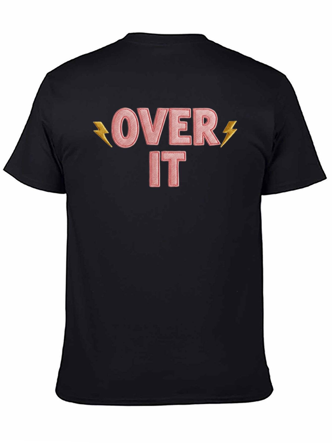 Black Over It Embroidered Graphic Tee - Black view 4