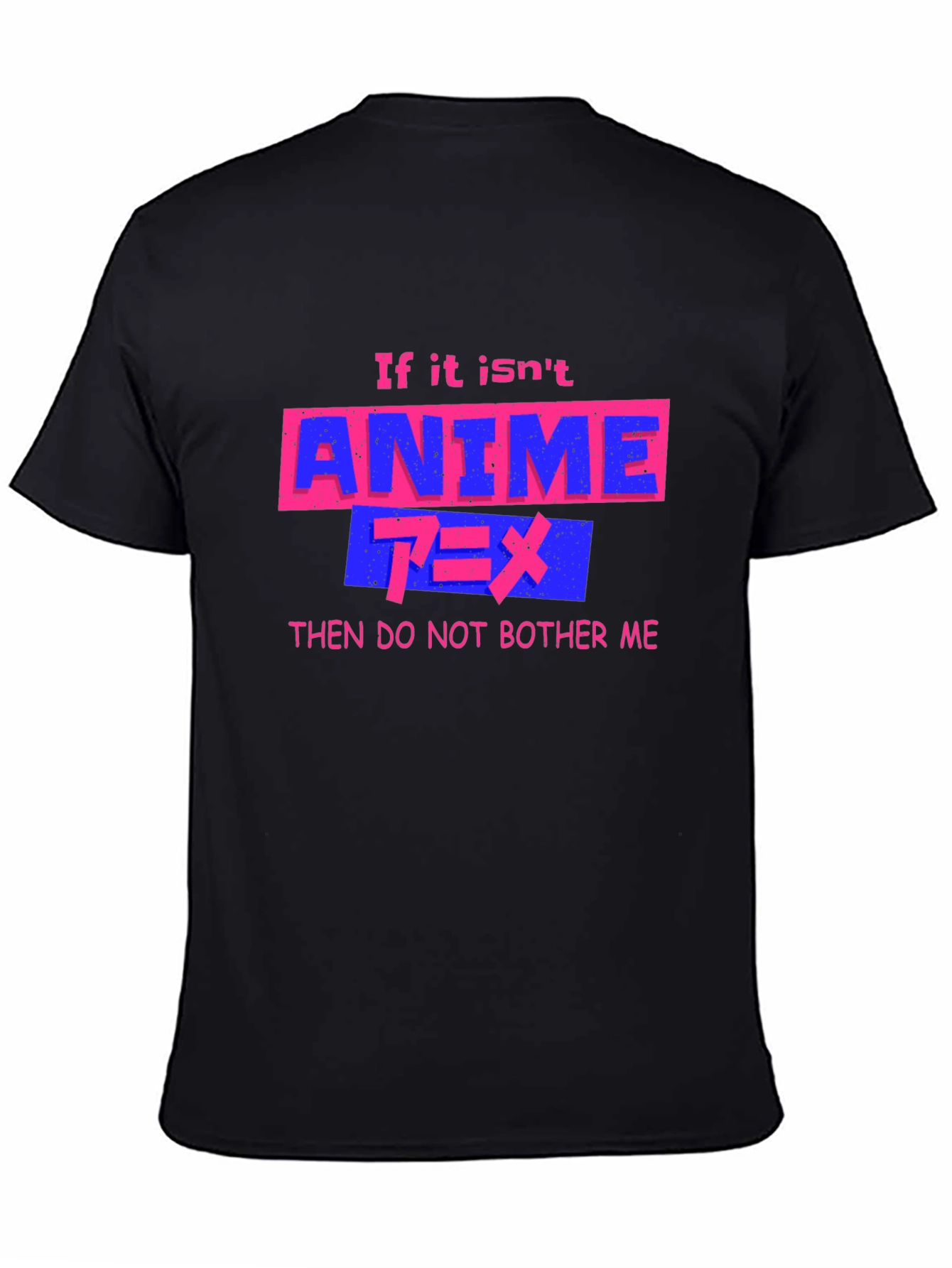 Black Anime Lover's Graphic T-Shirt - "Do Not Bother Me" view 4