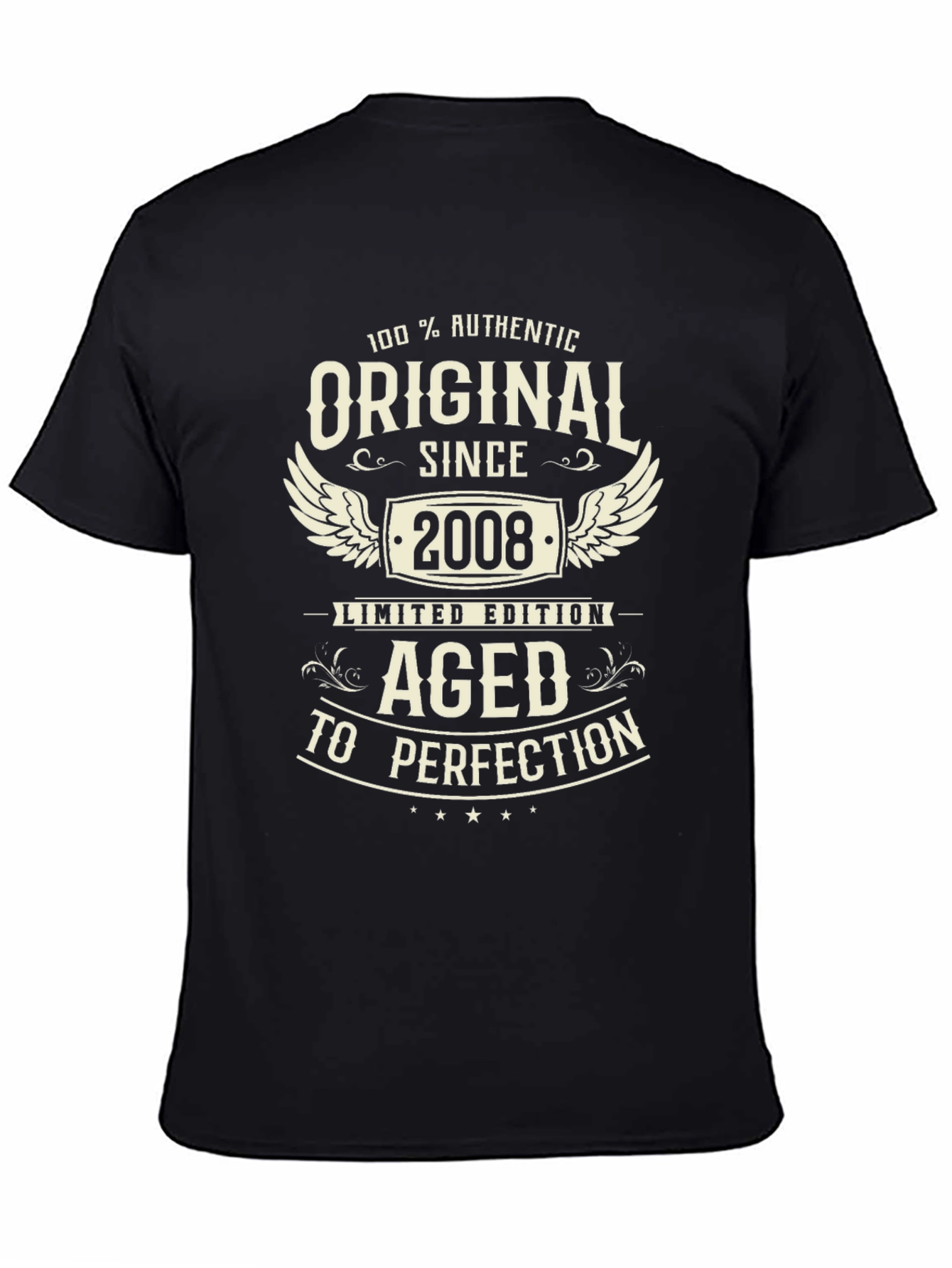 Black Original Since 2008 Aged To Perfection T-Shirt view 4