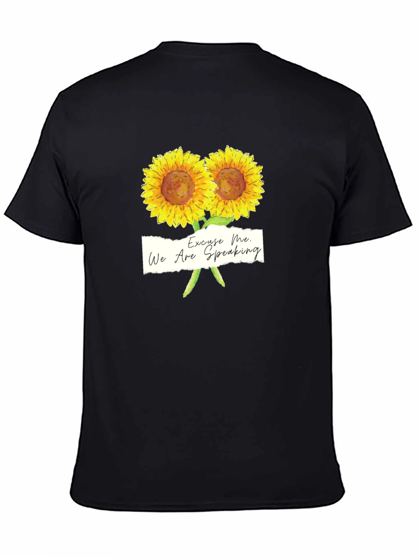 Black Excuse Me, Sunflower Graphic Tee view 4