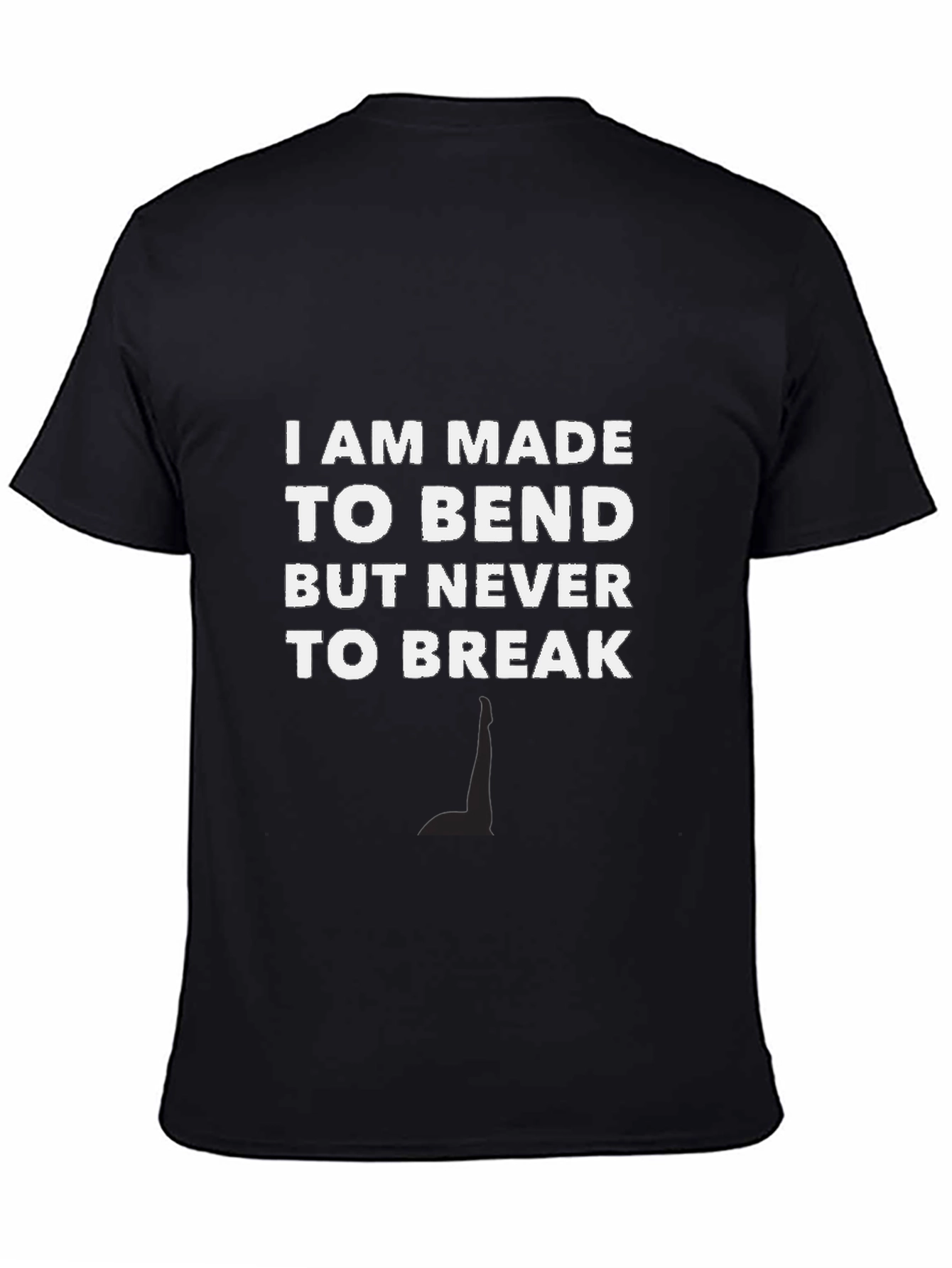 Black Resilient Black T-Shirt: Bend, Don't Break view 4