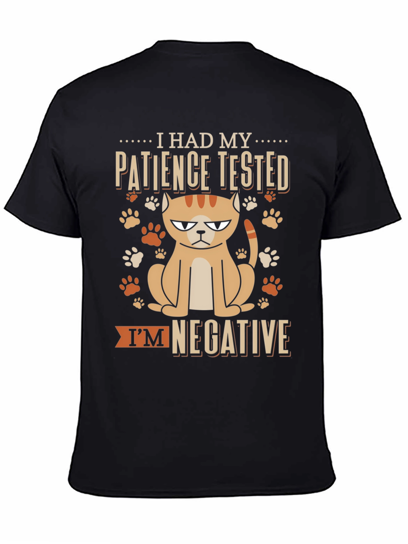 Black Patience Tested Cat Graphic Tee view 4