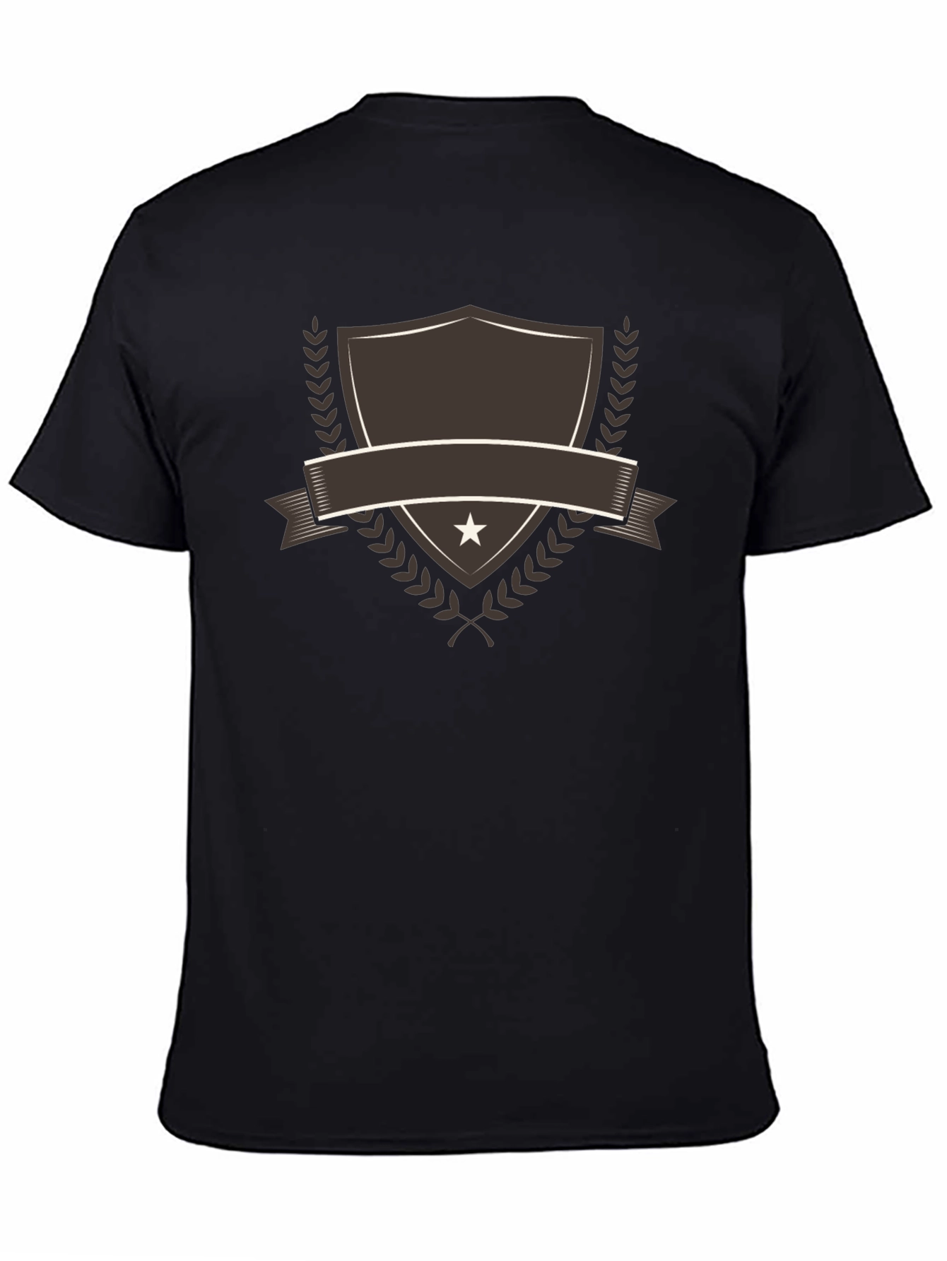 Black Emblem Shield Graphic Tee - Stylish Casual Shirt view 4