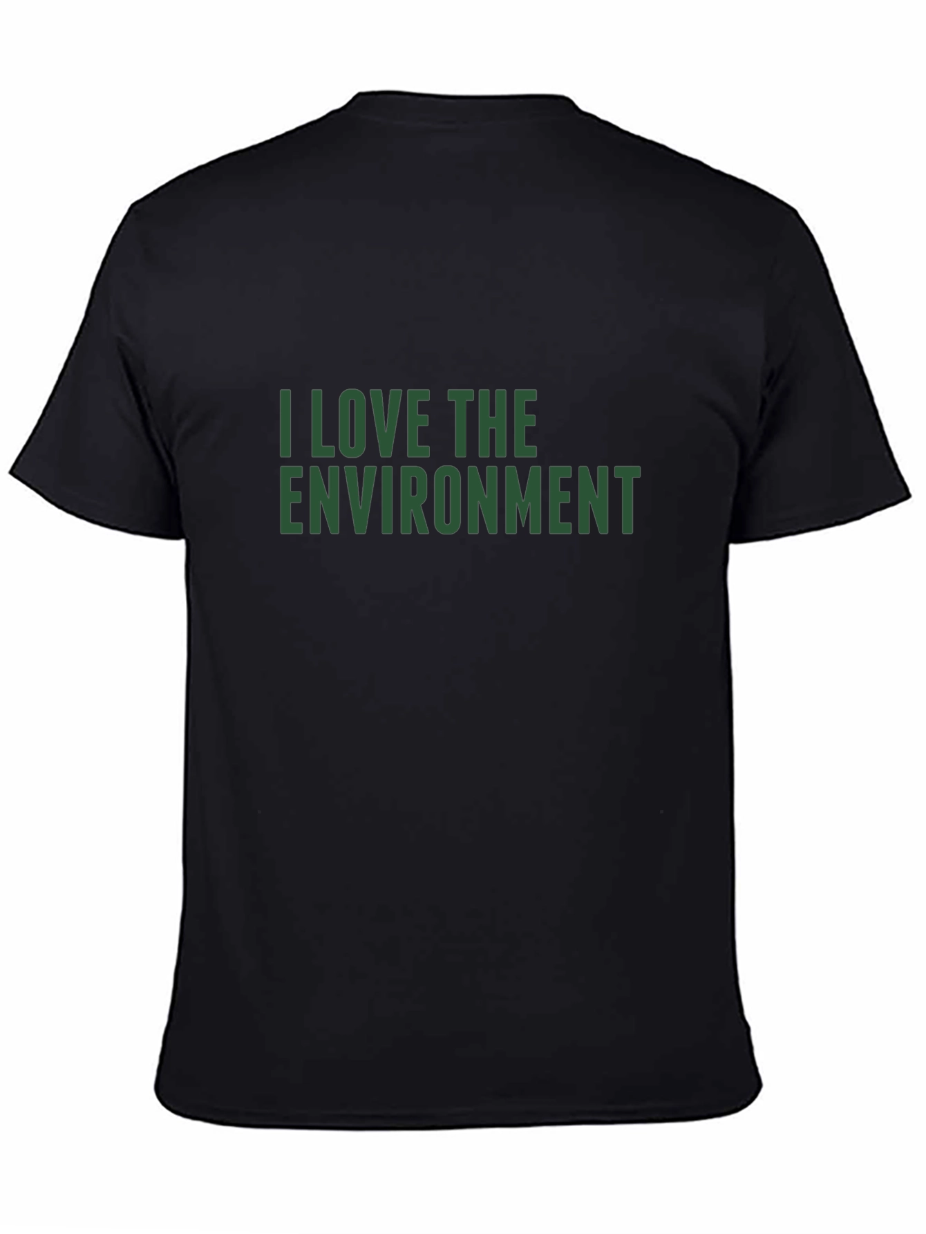 Black Eco-Friendly 'I Love the Environment' Black T-Shirt view 4