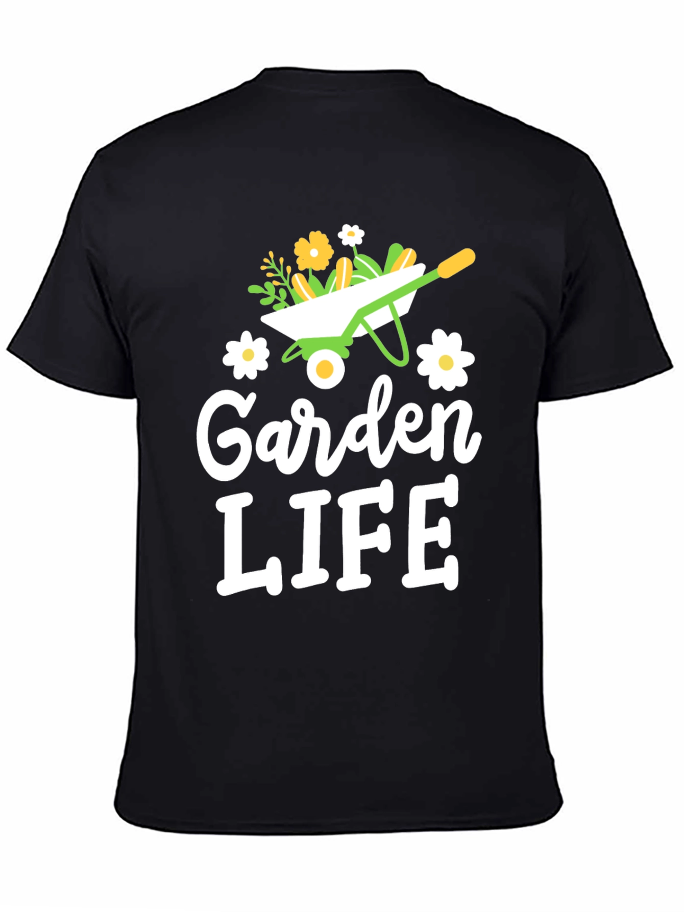 Black Garden Life Graphic Tee - Gardening Lover's T-Shirt view 4