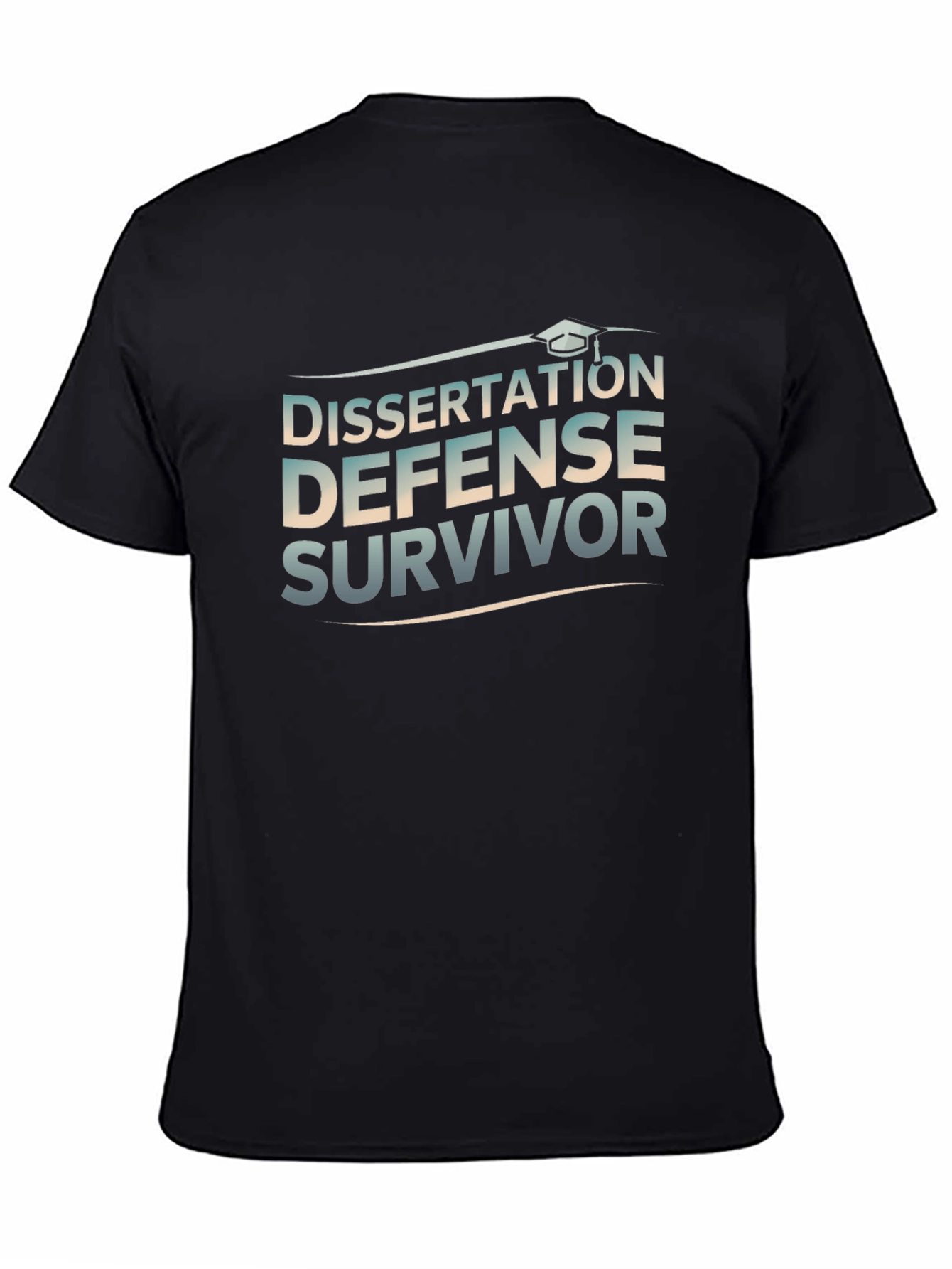 Black Dissertation Defense Survivor T-Shirt view 4