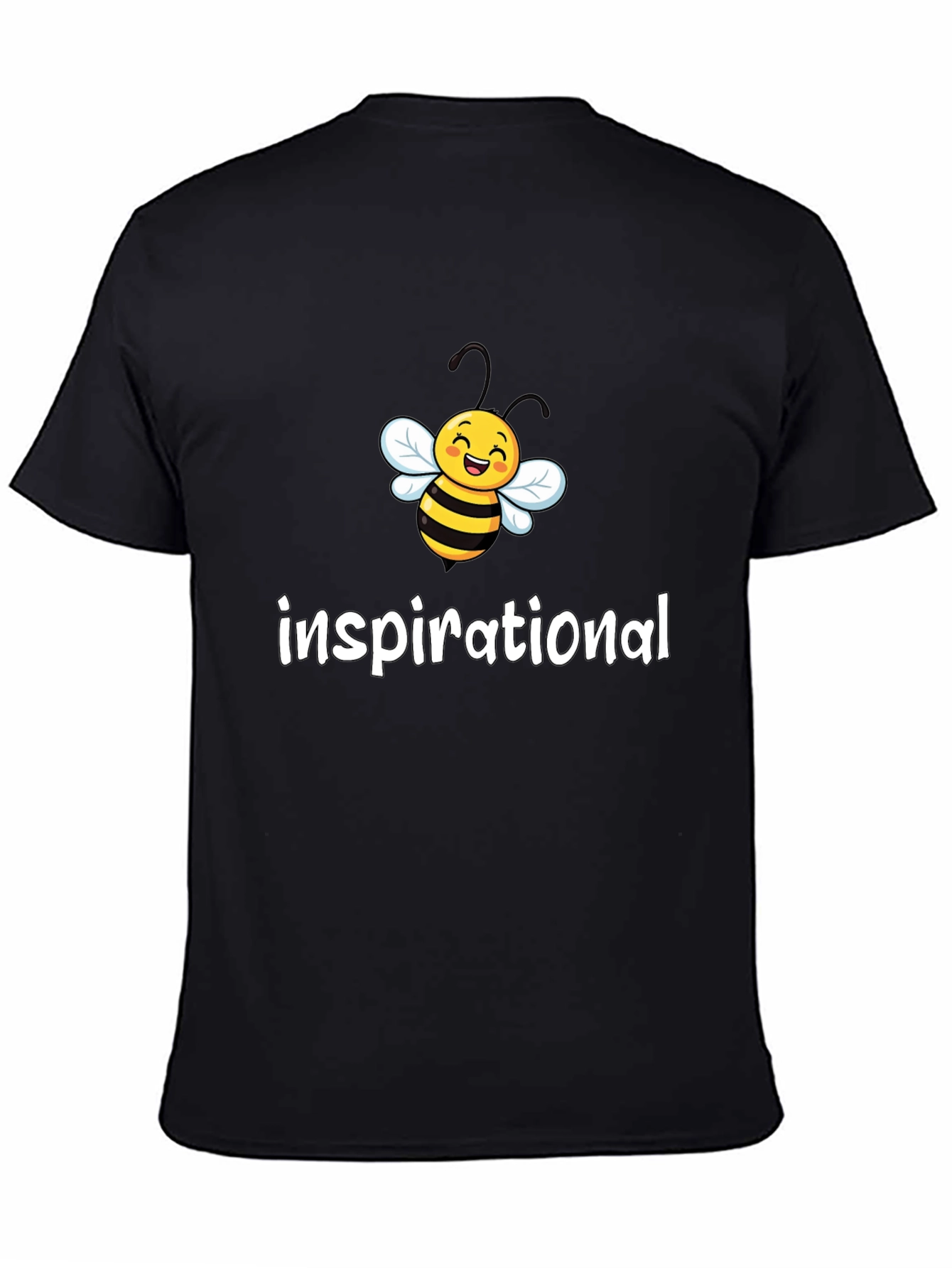 Black Inspirational Bee Graphic T-Shirt view 4