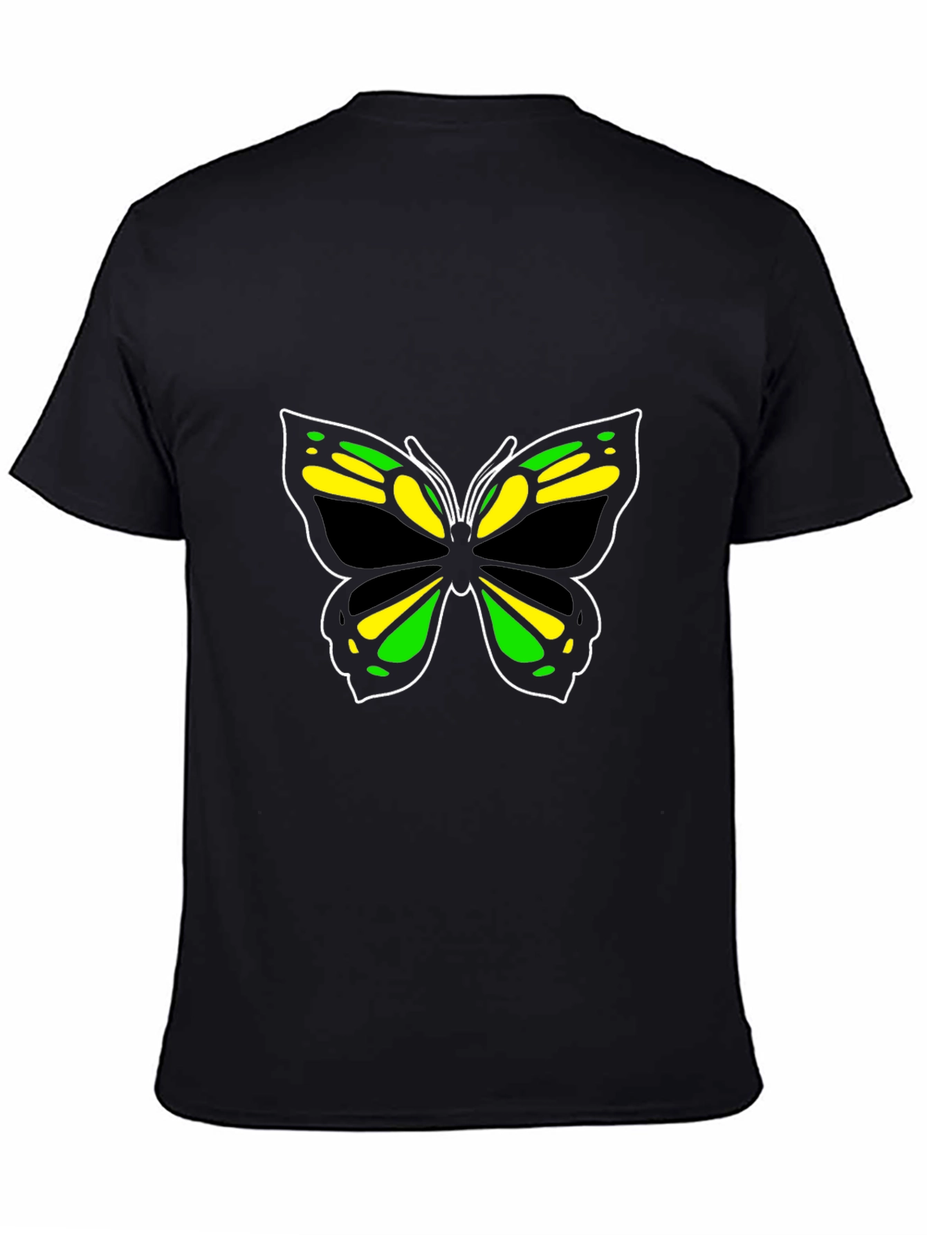 Butterfly Graphic Tee - Stylish Men's Black T-Shirt - 4