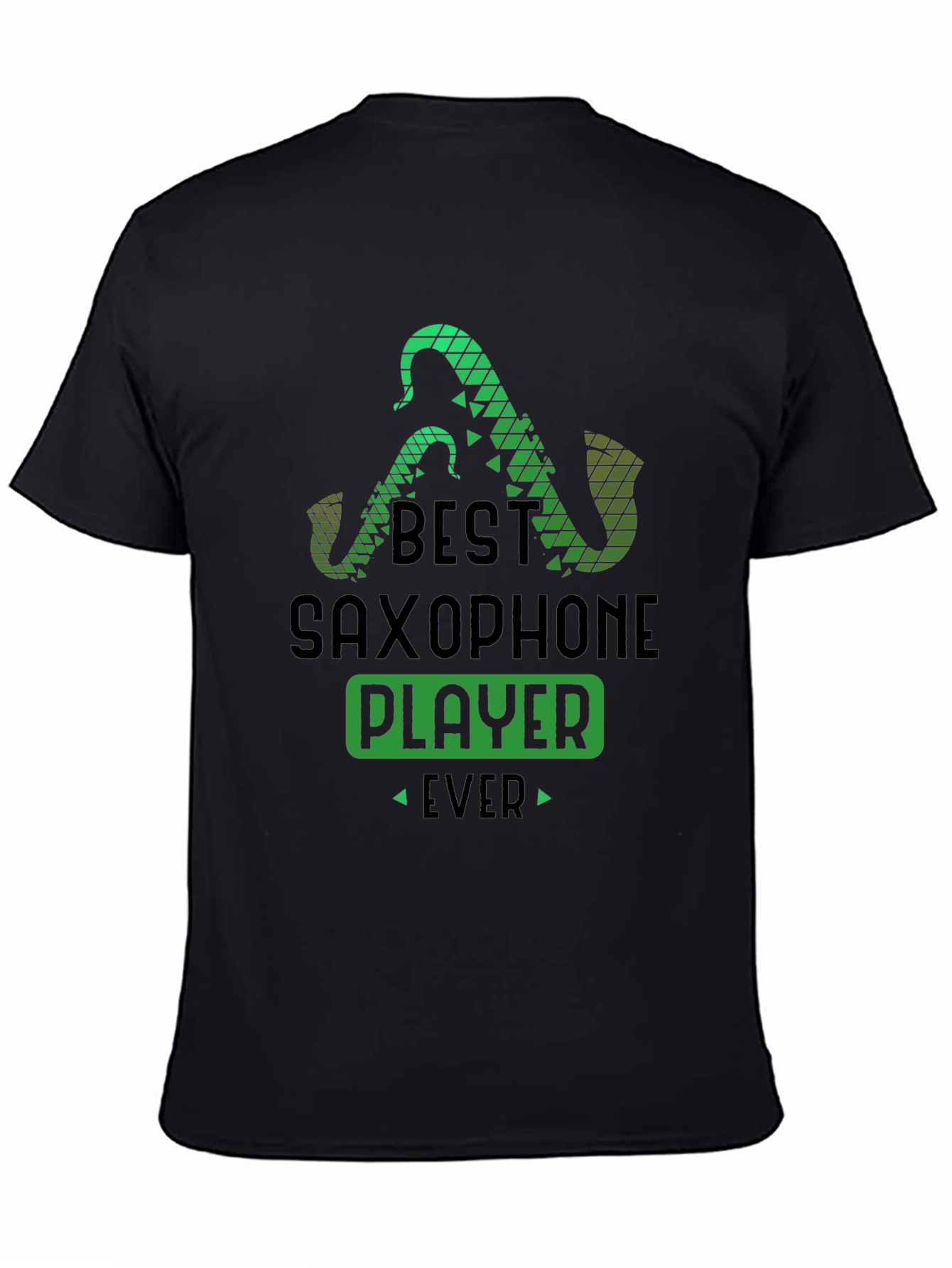Black Best Saxophone Player Ever Graphic T-Shirt view 4