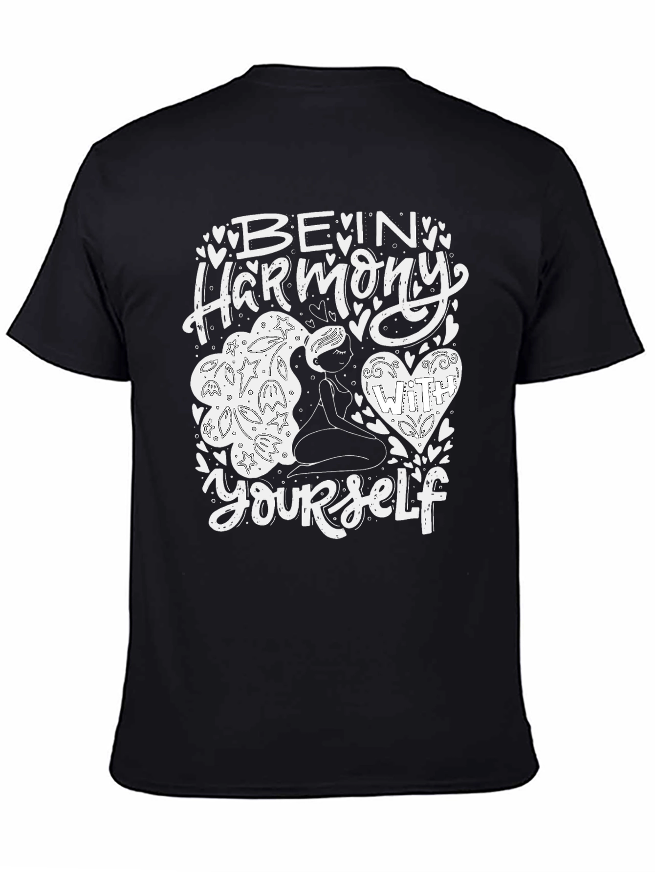 Black Harmony T-Shirt: Be In Harmony With Yourself view 4