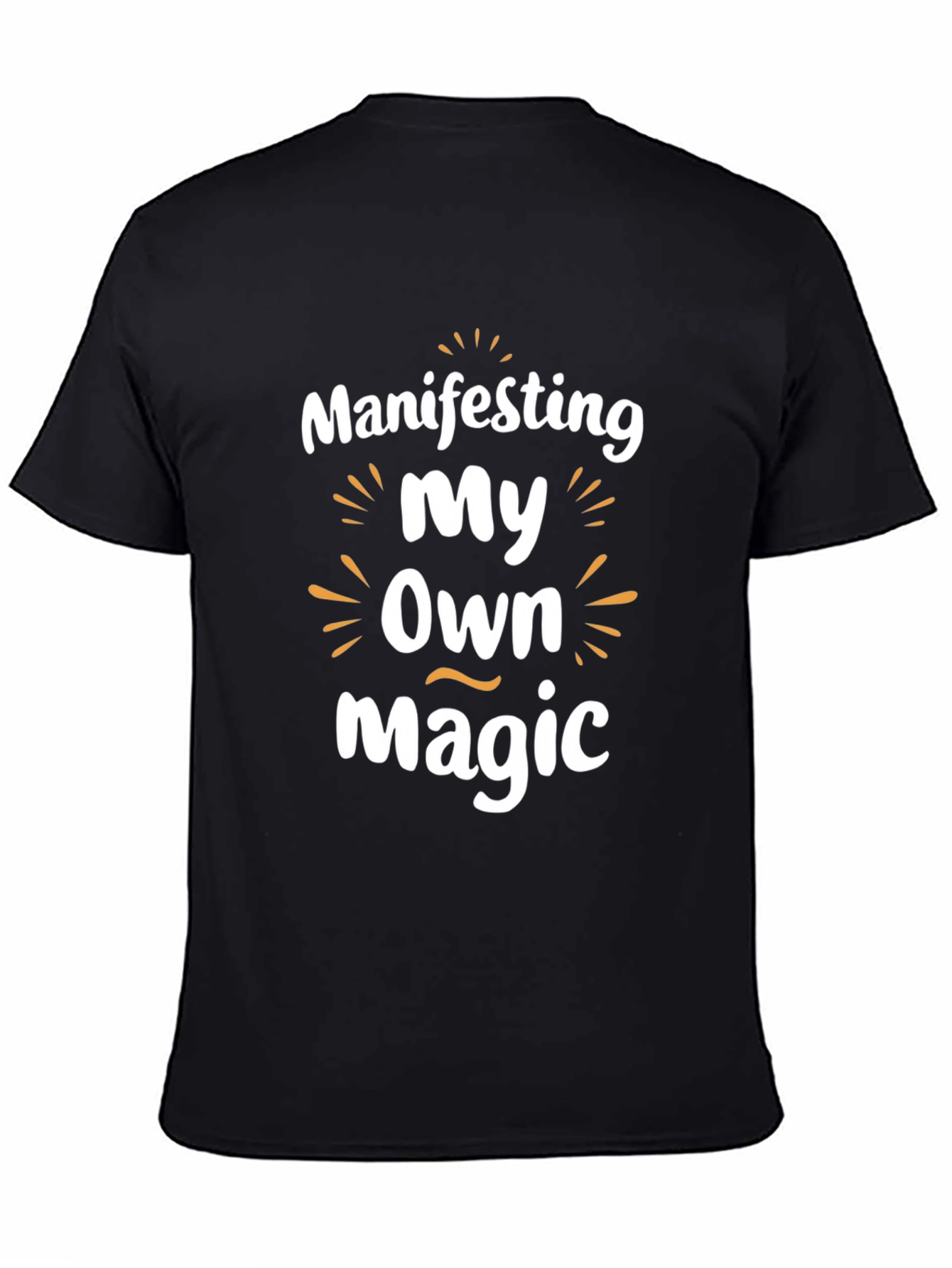 Black Manifesting Magic Graphic Tee - Black Cotton view 4