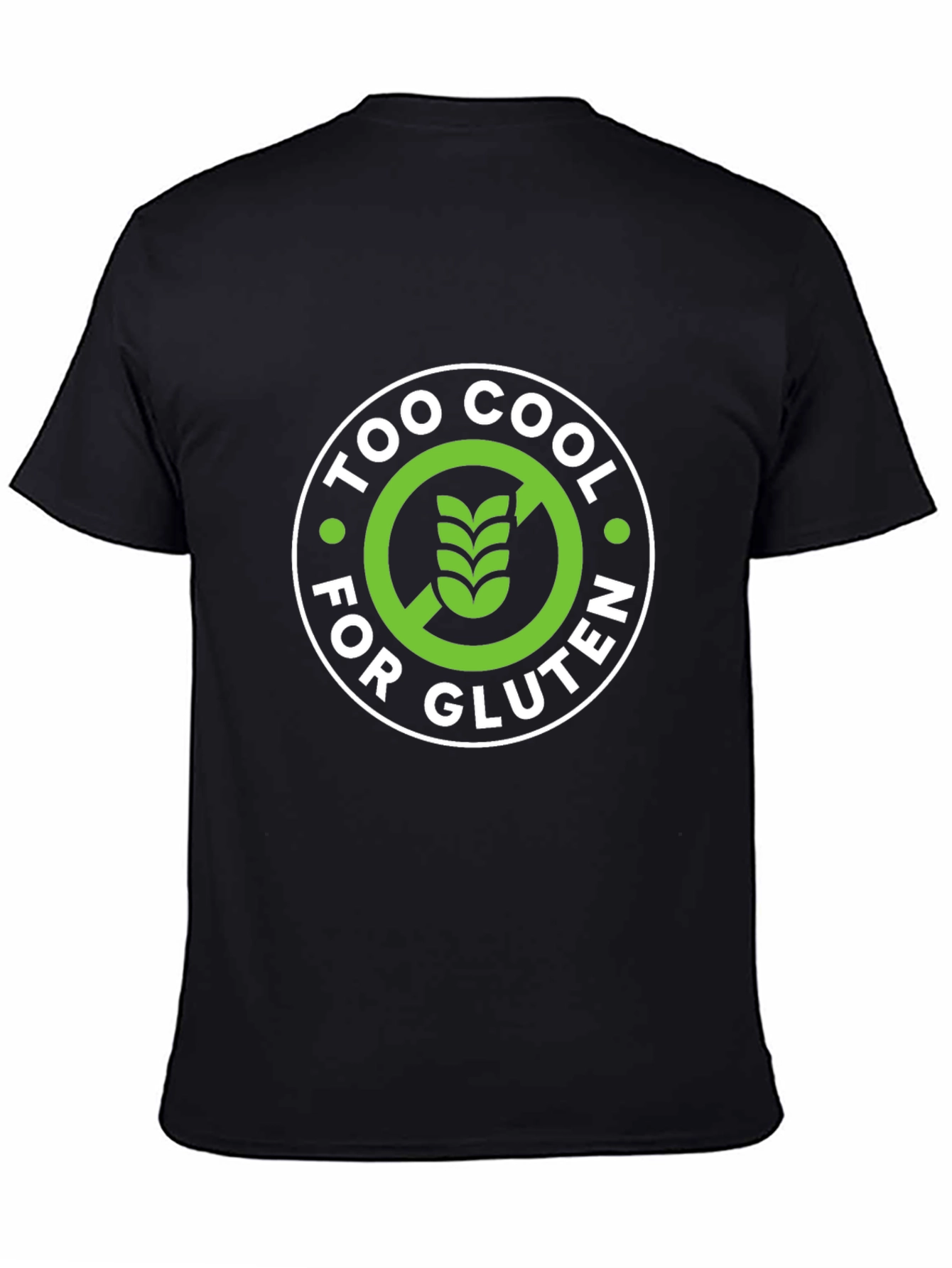 Black Too Cool for Gluten Black T-Shirt view 4