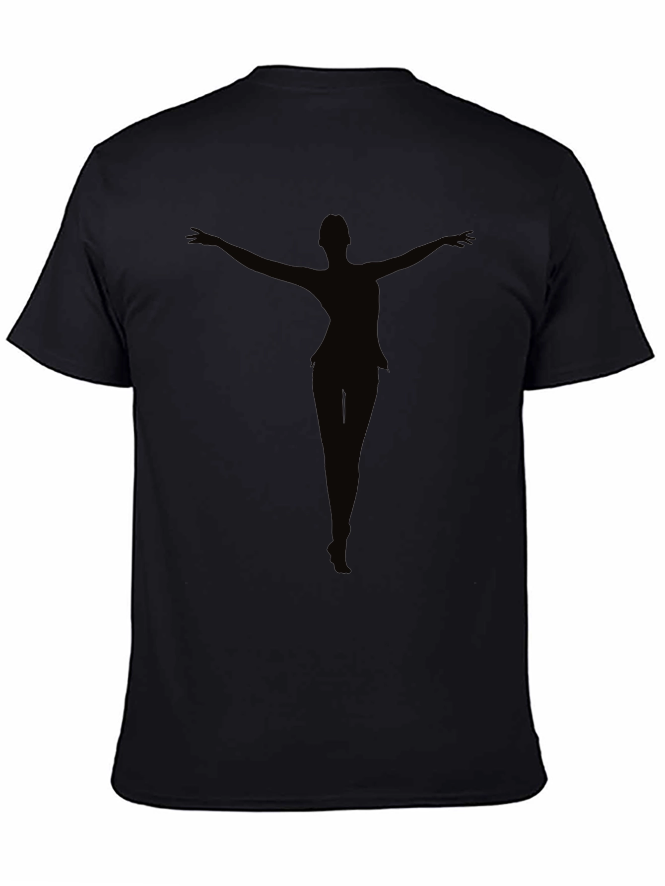 Black Silhouette Dancer Graphic Tee - Men's Black T-Shirt view 4