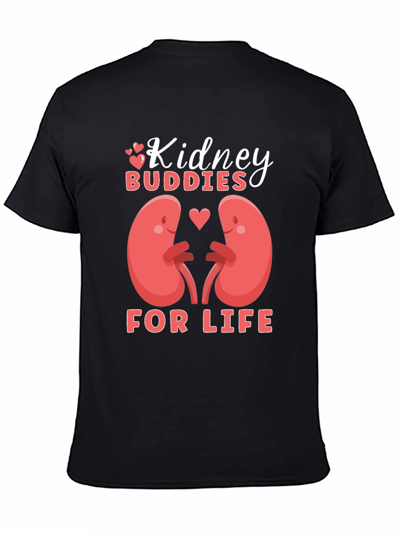 Black Kidney Buddies T-Shirt: For Life view 4