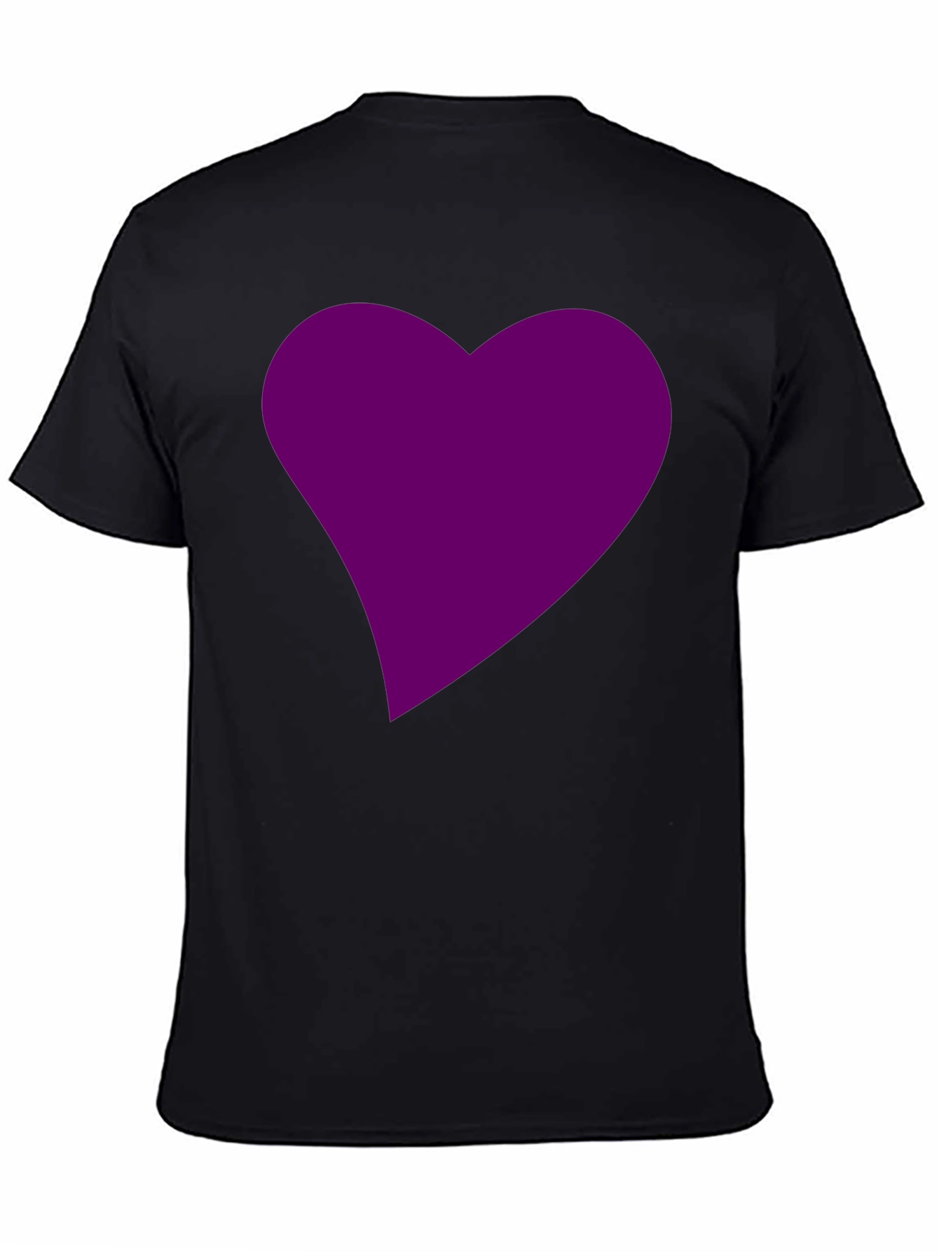 Black Heart Graphic Tee - Black Cotton Blend Casual Wear view 4