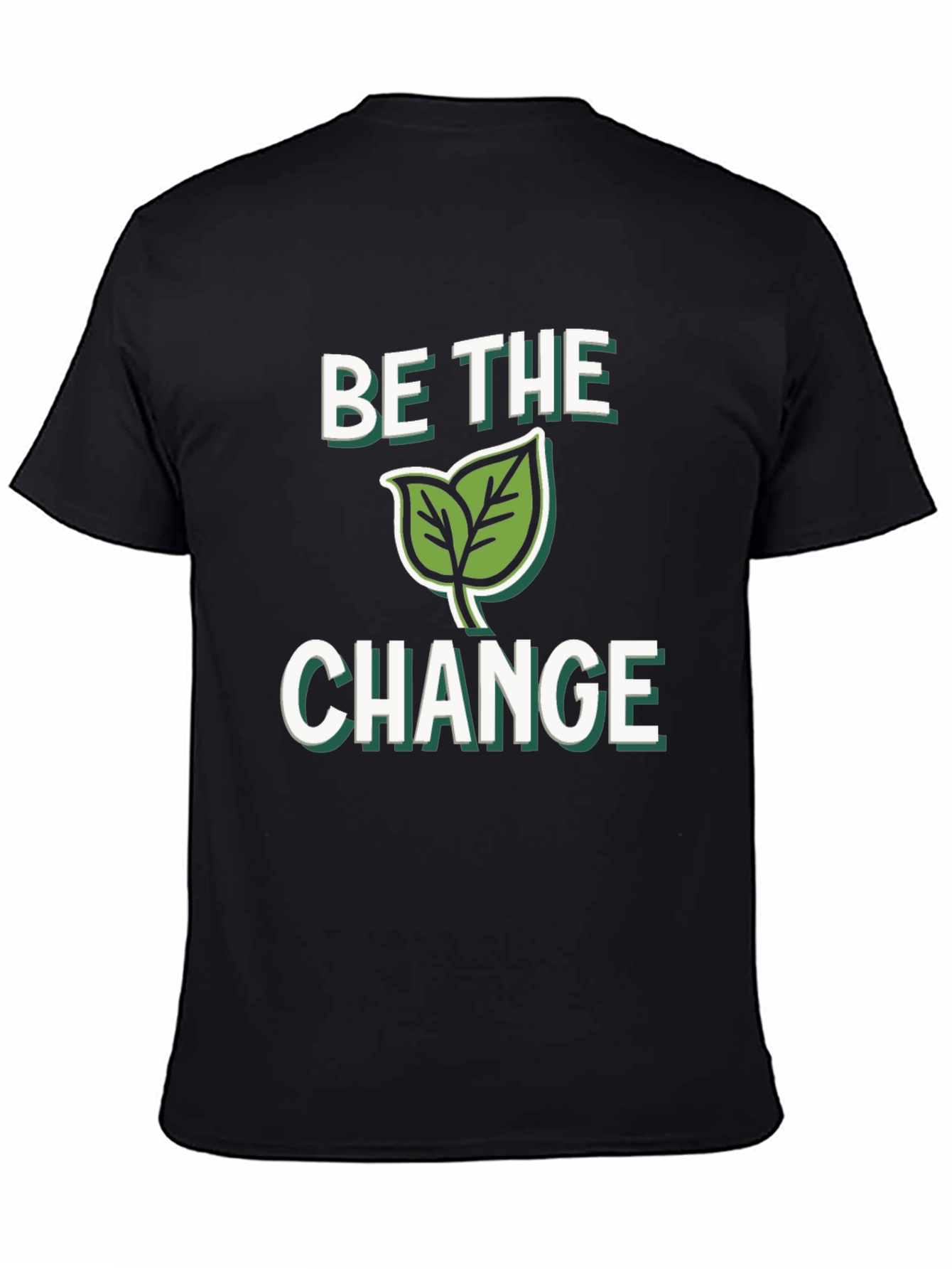 Black Be The Change Graphic T-Shirt - Eco Friendly Design view 4