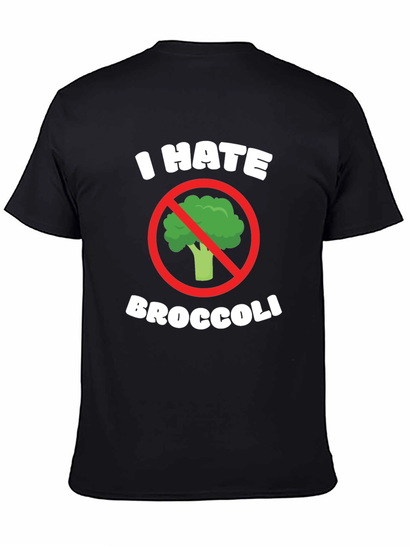 Black I Hate Broccoli Graphic Tee - Black T-Shirt view 4
