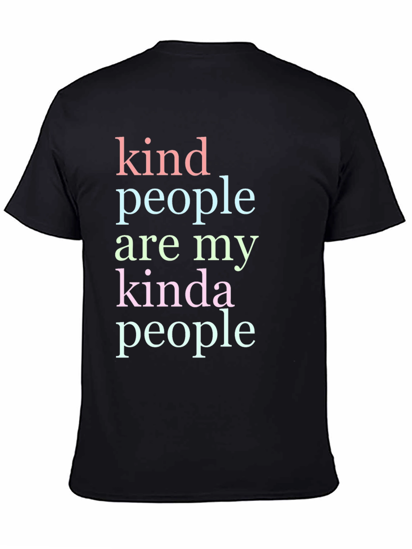 Black Kind People T-Shirt - Soft Cotton Tee view 4