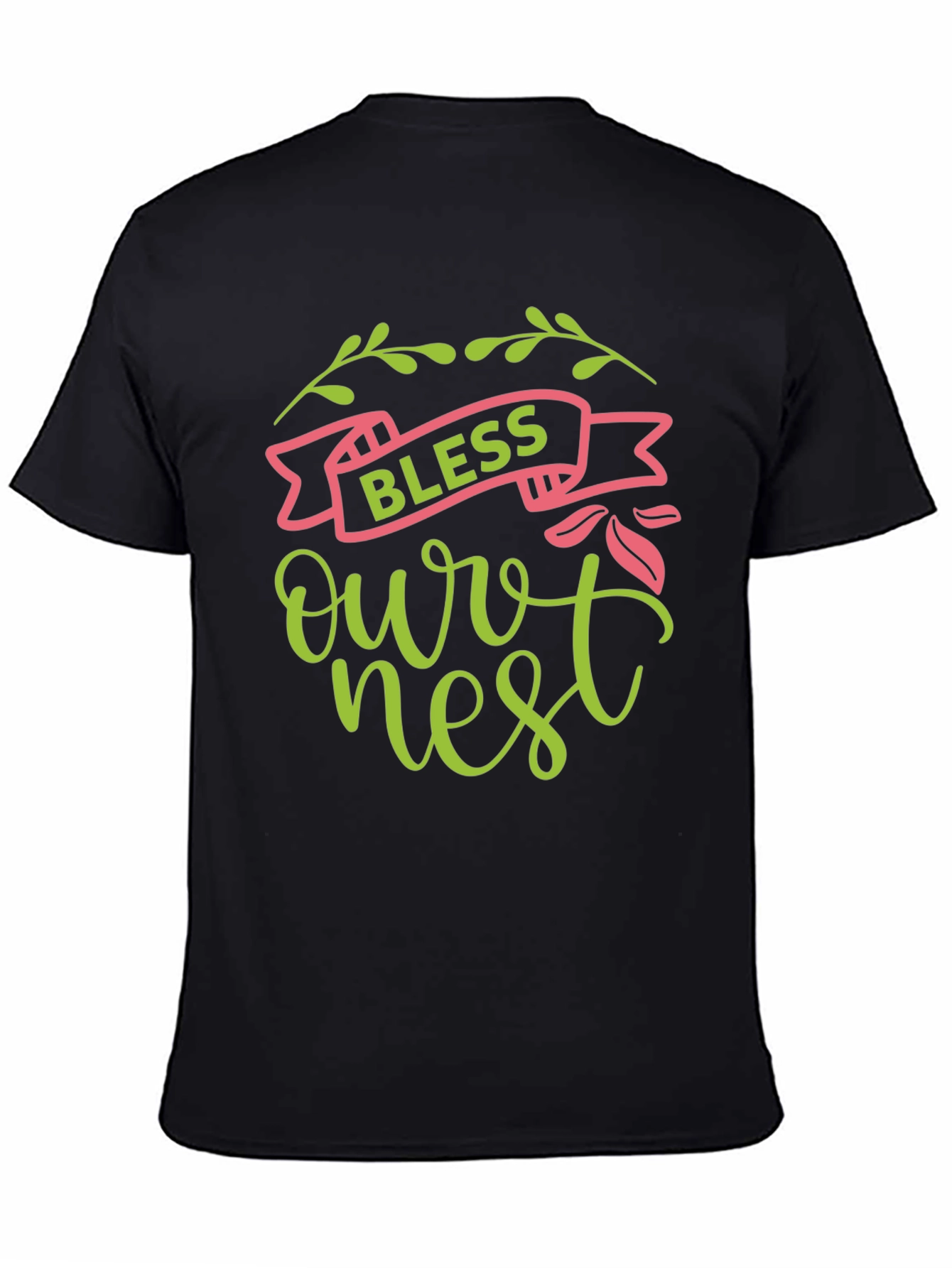 Black Bless Our Nest Graphic Tee - Black view 4