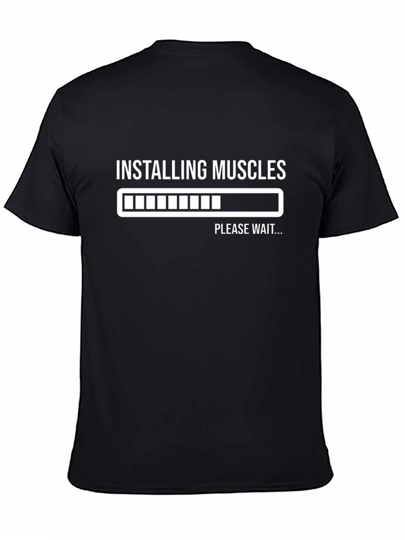 Black Installing Muscles Graphic T-Shirt view 4