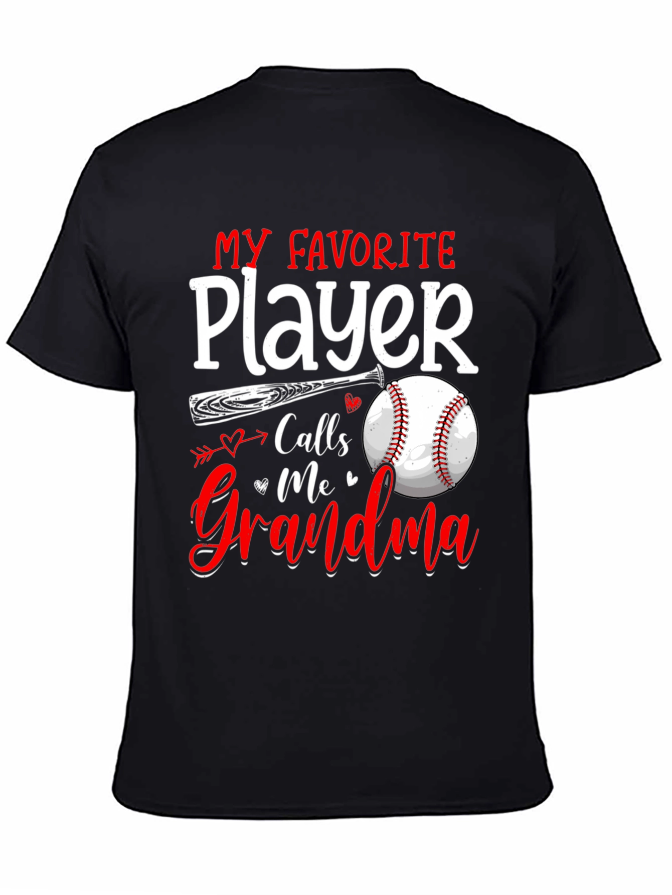 Black Grandma's Favorite Baseball Player T-Shirt view 4