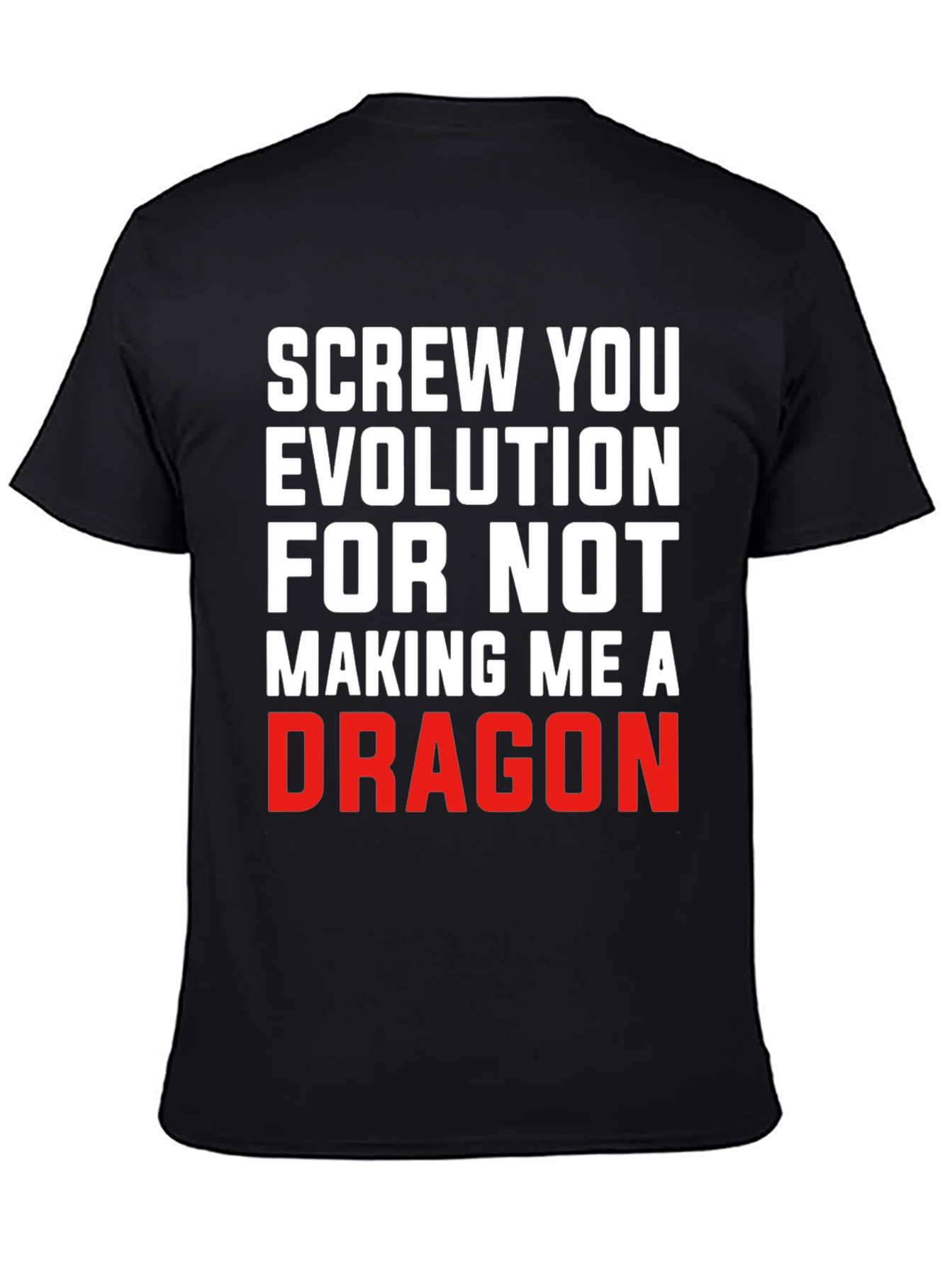 Black Funny Evolution Dragon T-Shirt view 4