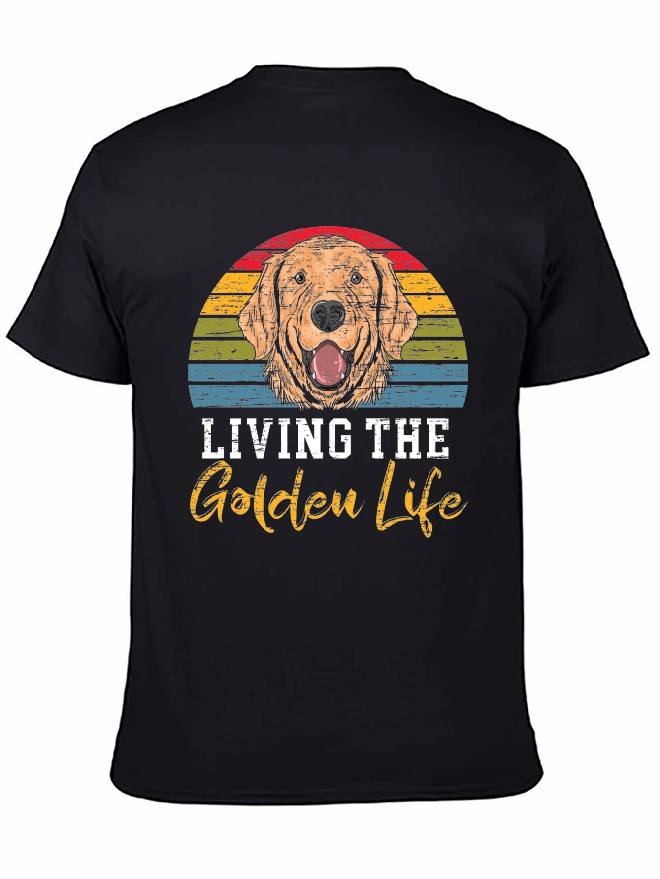 Black Living the Golden Life T-Shirt view 4
