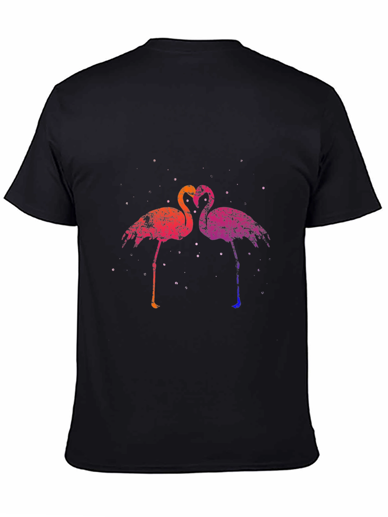 Black Flamingo Heart T-Shirt - Stylish Graphic Tee view 4
