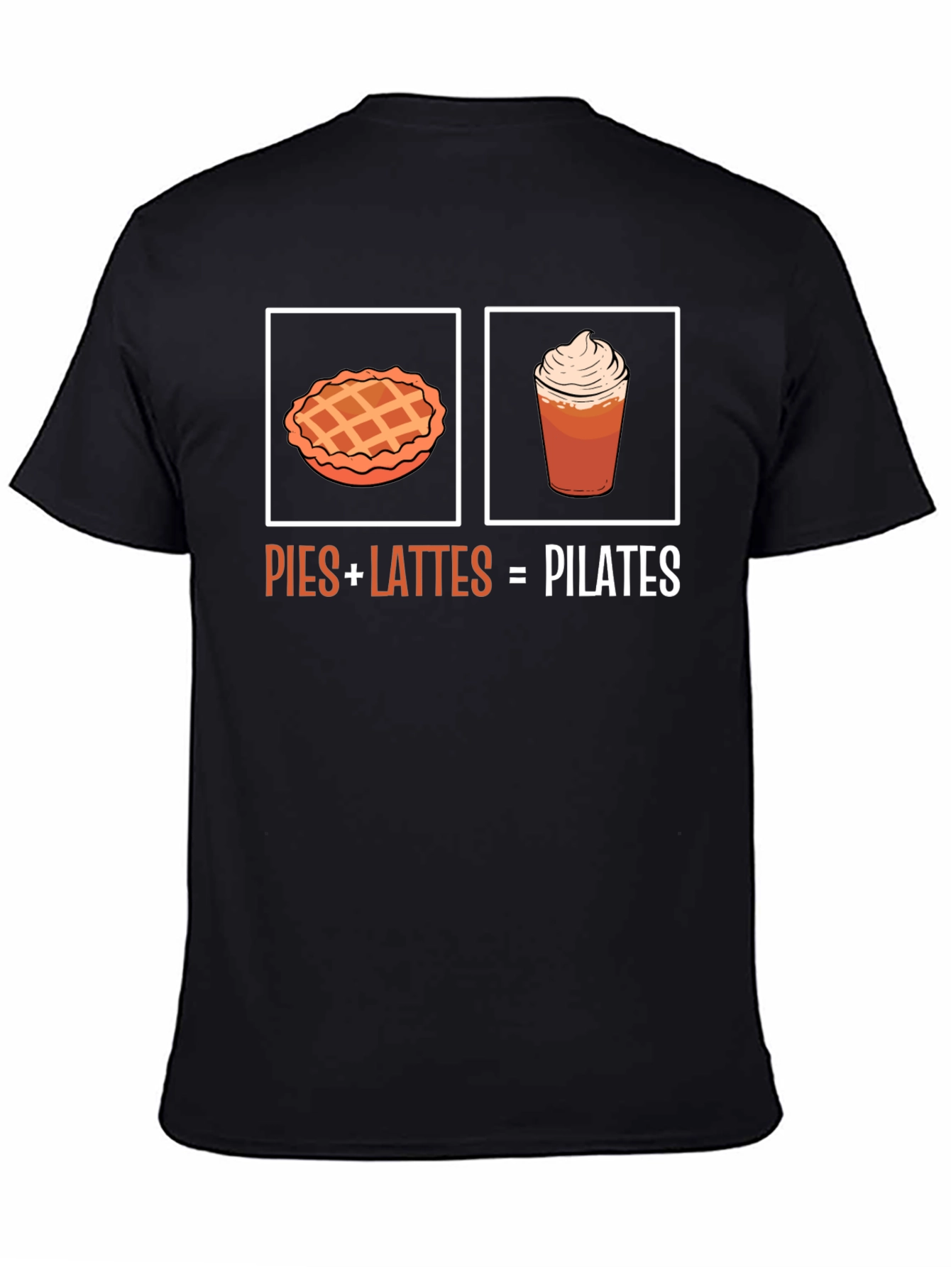 Black Pies + Lattes = Pilates T-Shirt view 4