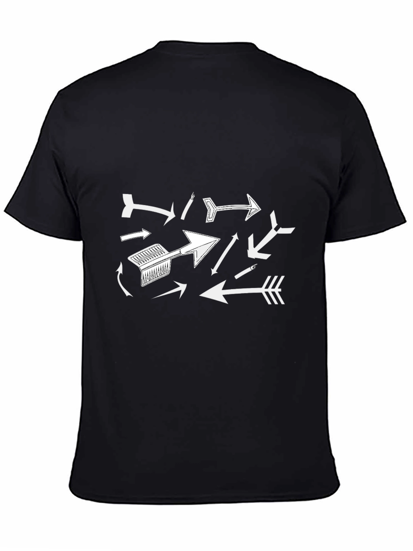 Black Arrow Graphic Print Black T-Shirt view 4