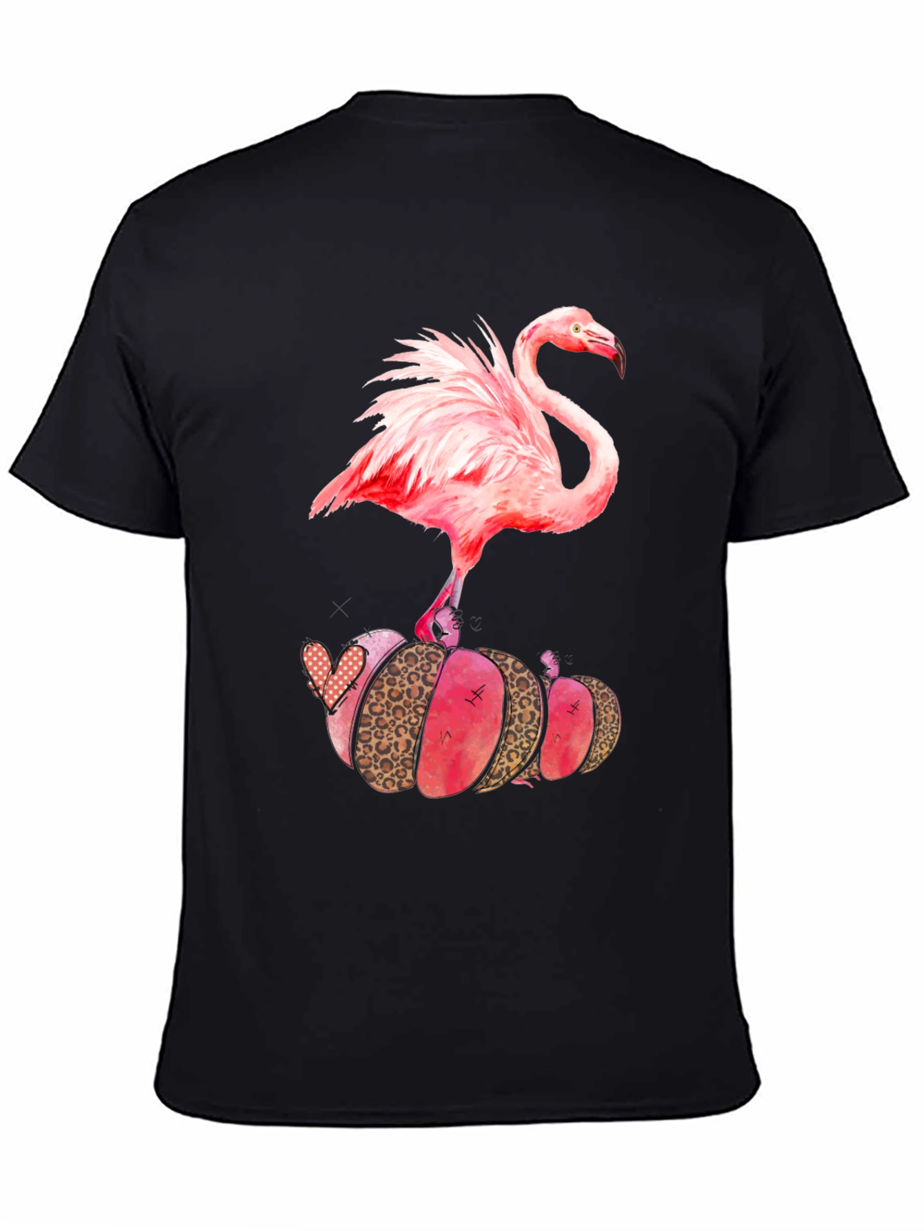 Black Flamingo Pumpkin Patch Tee view 4