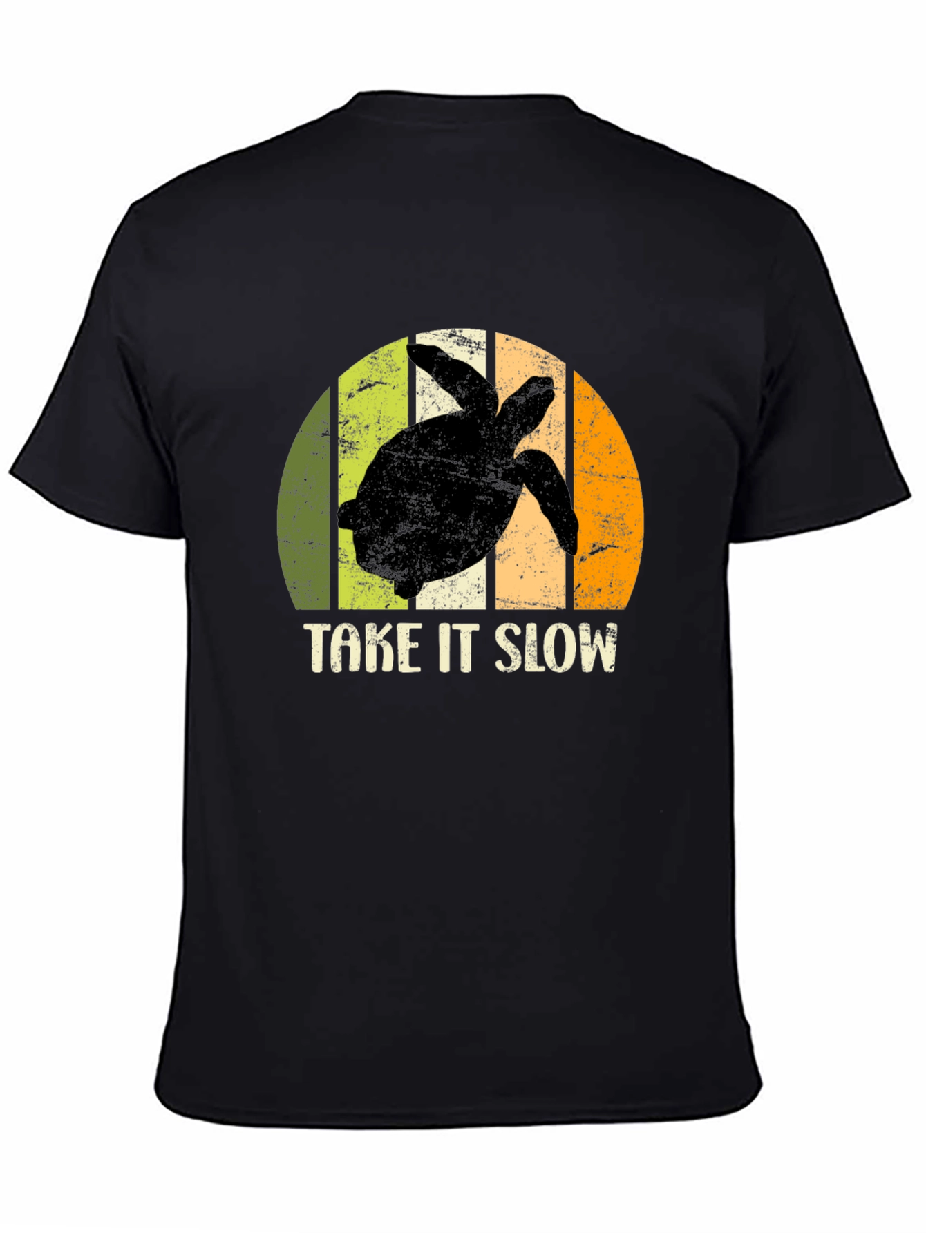 Black Take It Slow Turtle Graphic Tee - Relaxed Comfort view 4
