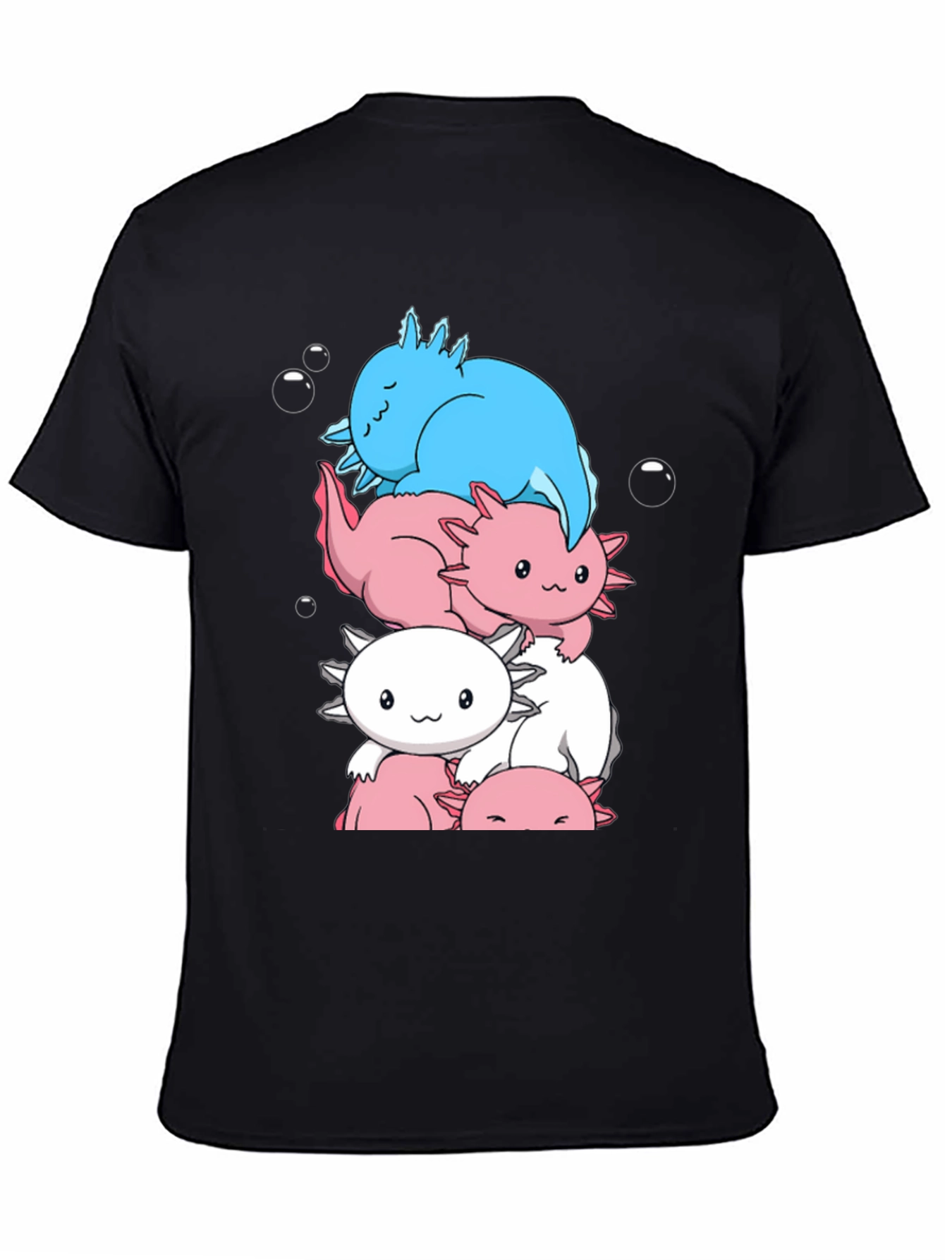 Black Axolotl Stack Graphic Tee view 4