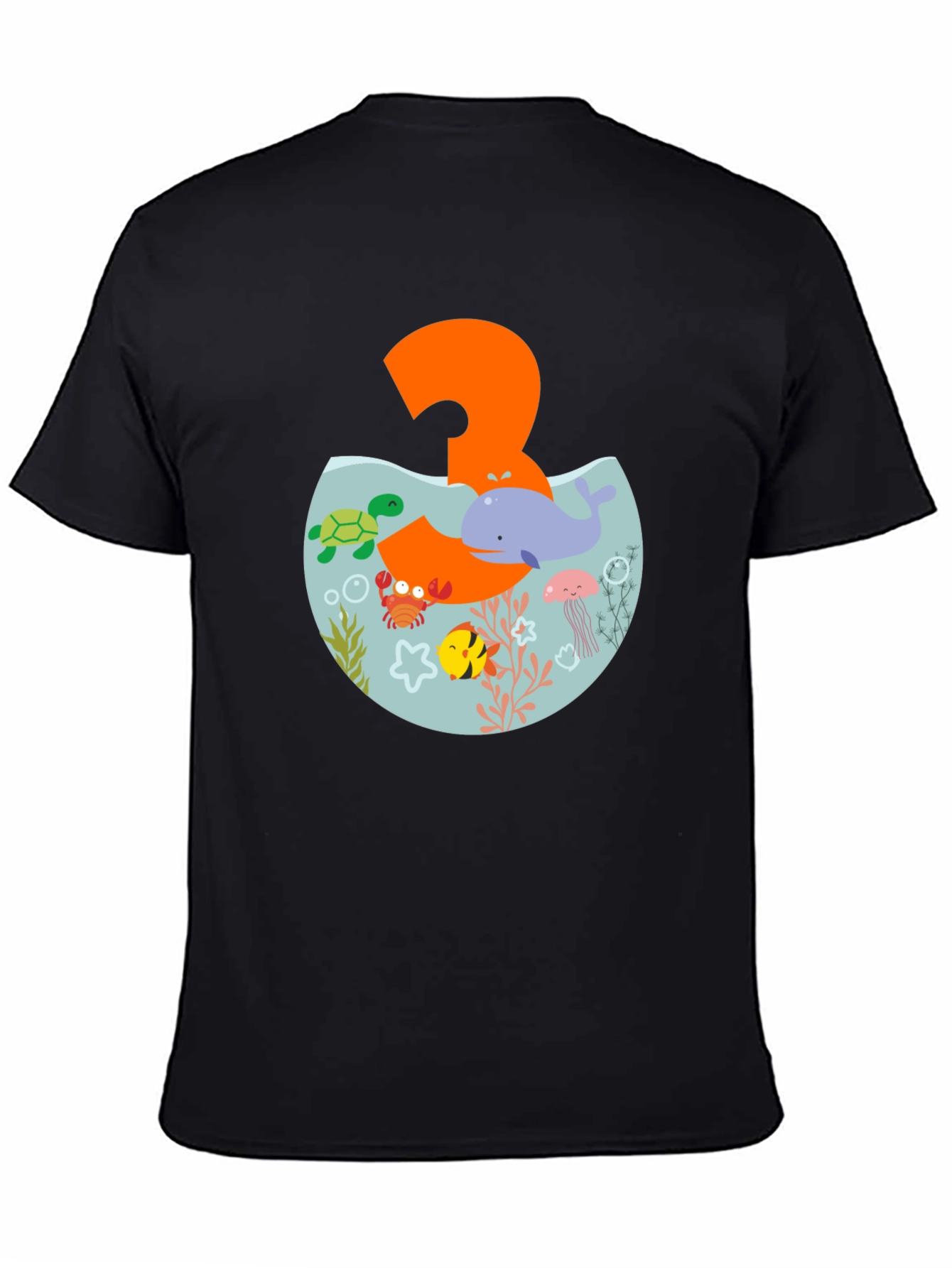 Kids 3rd Birthday Ocean Theme T-Shirt - 4