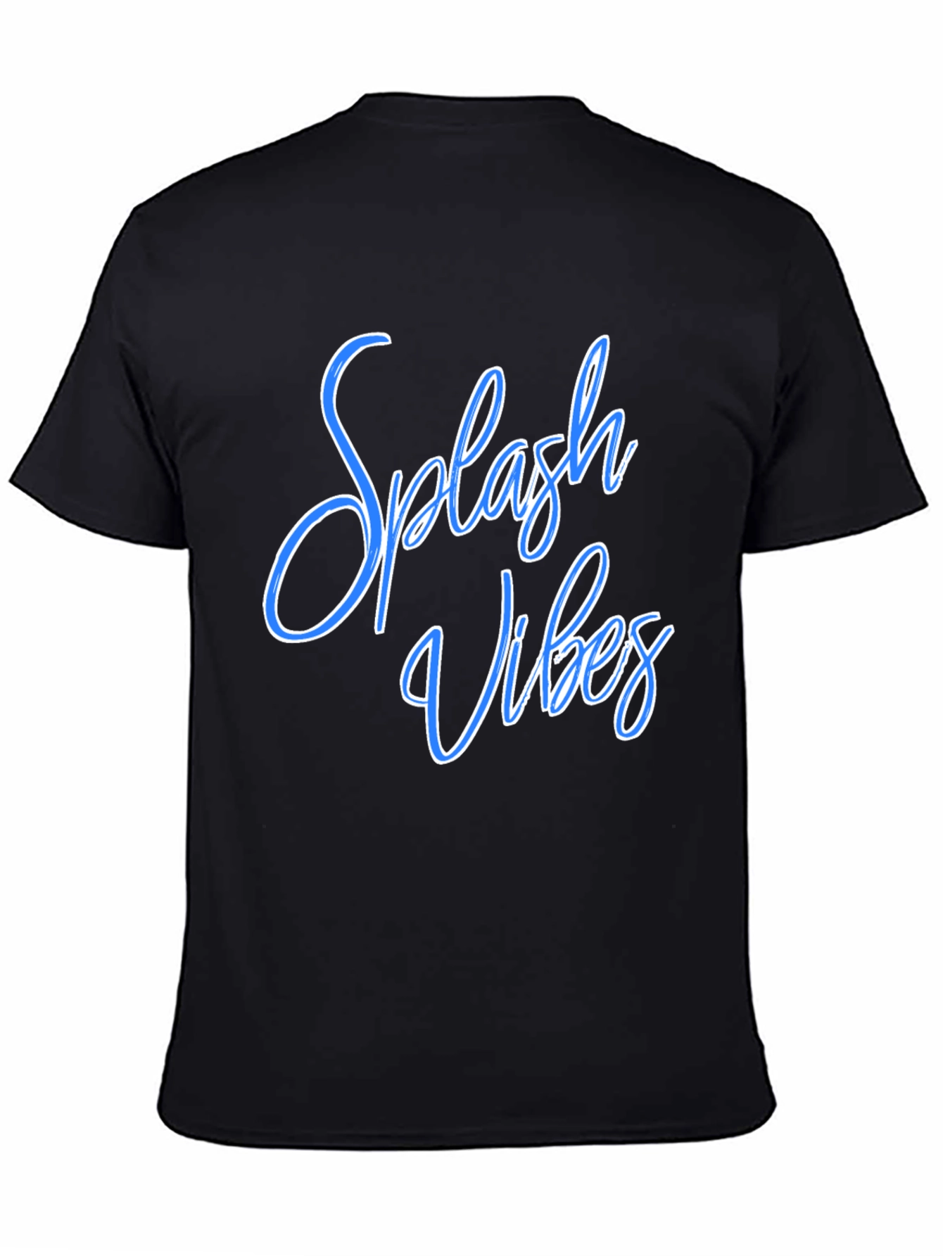 Black Splash Vibes Black Graphic Tee view 4
