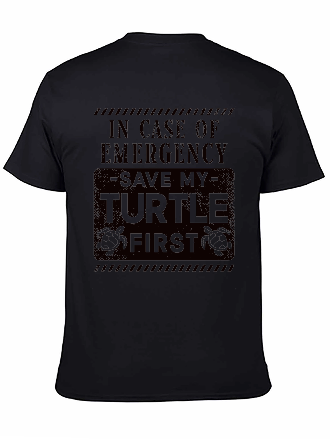 Black Save My Turtle First Graphic T-Shirt view 4