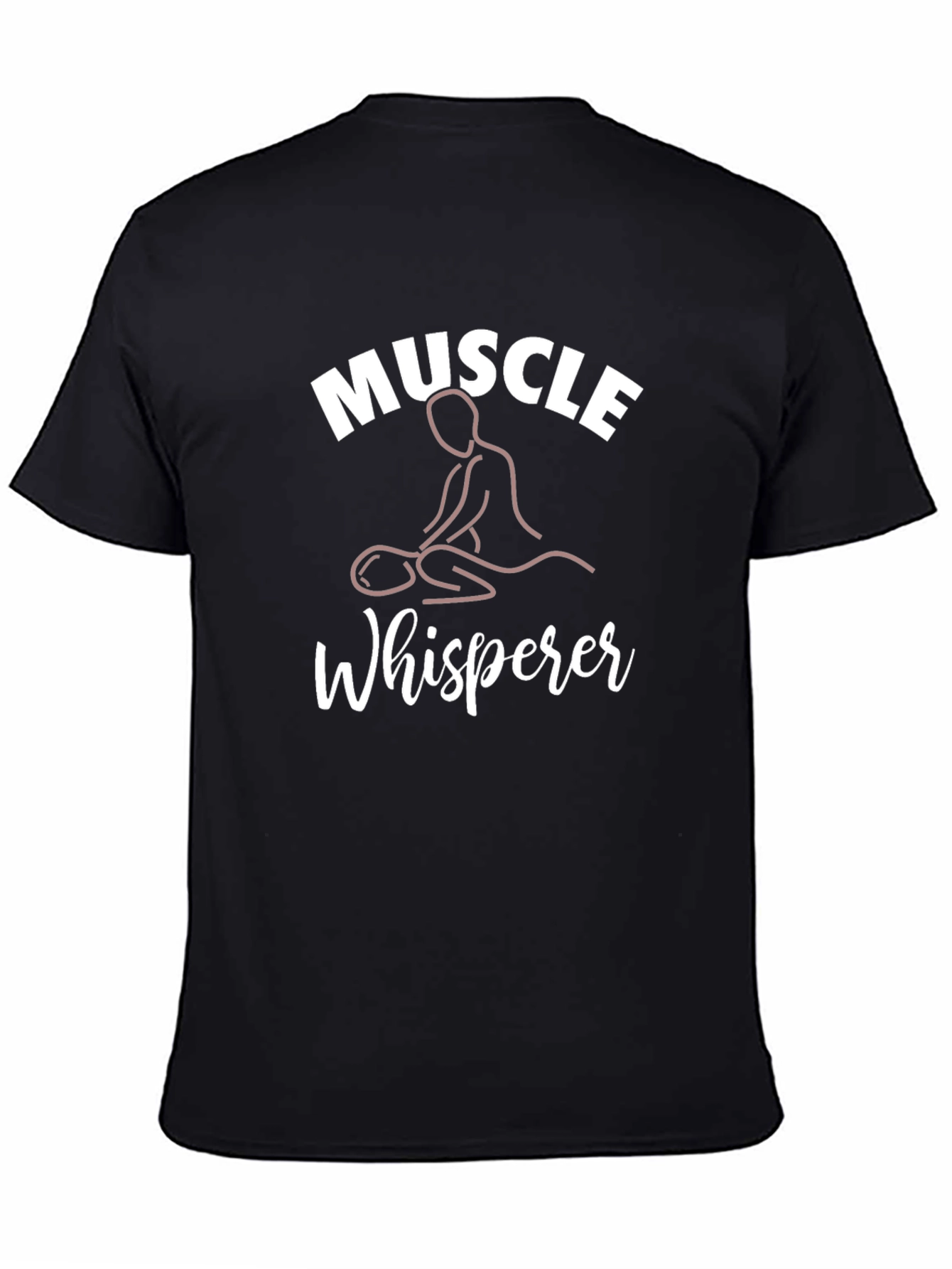 Black Muscle Whisperer Graphic T-Shirt view 4