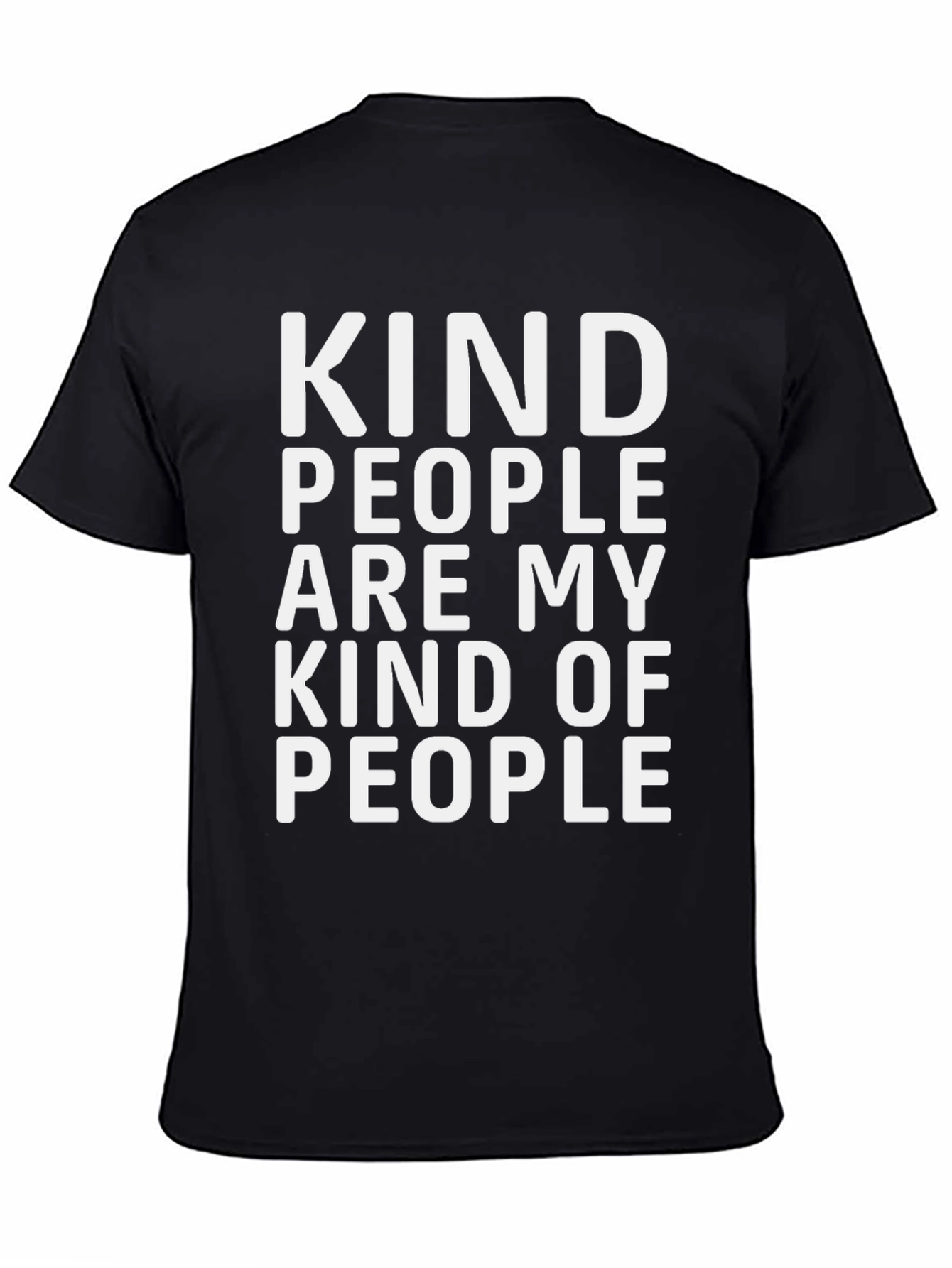 Black Kind People T-Shirt - Unisex Graphic Tee view 4