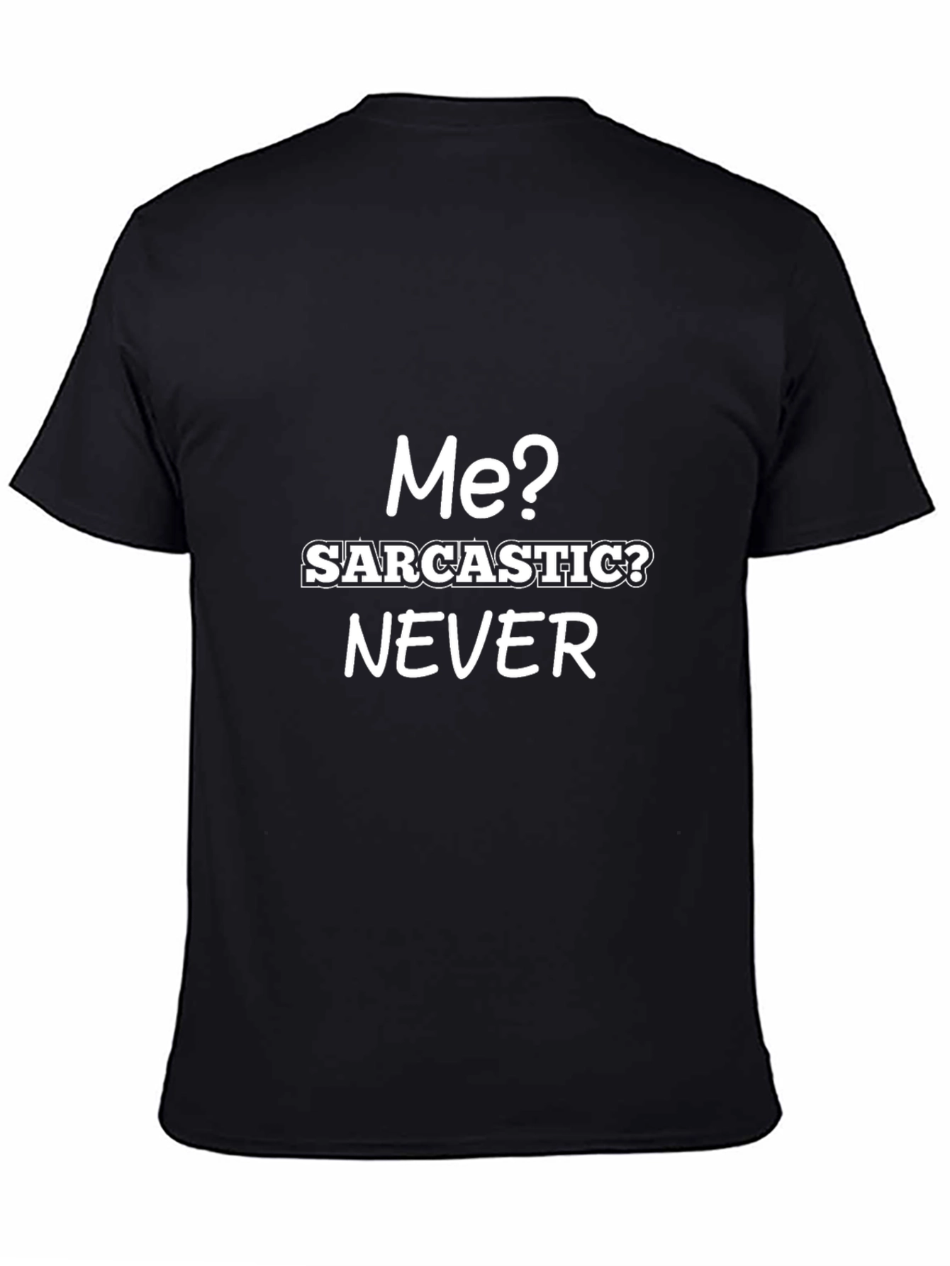 Black Sarcastic Never Black Graphic Tee view 4