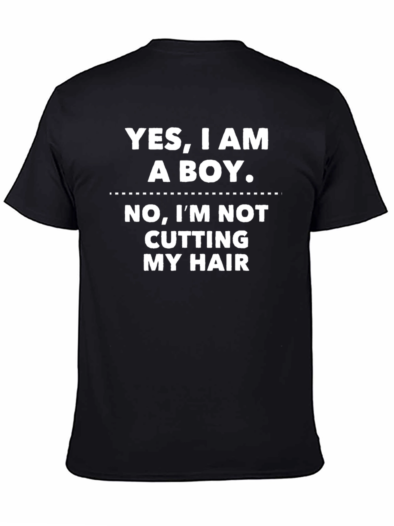 Black Yes, I Am a Boy T-Shirt view 4
