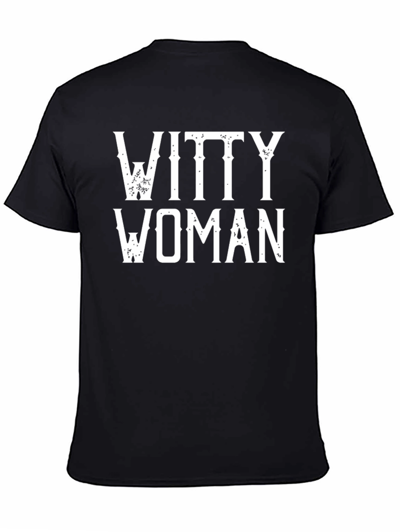 Black Witty Woman Graphic T-Shirt - Black view 4