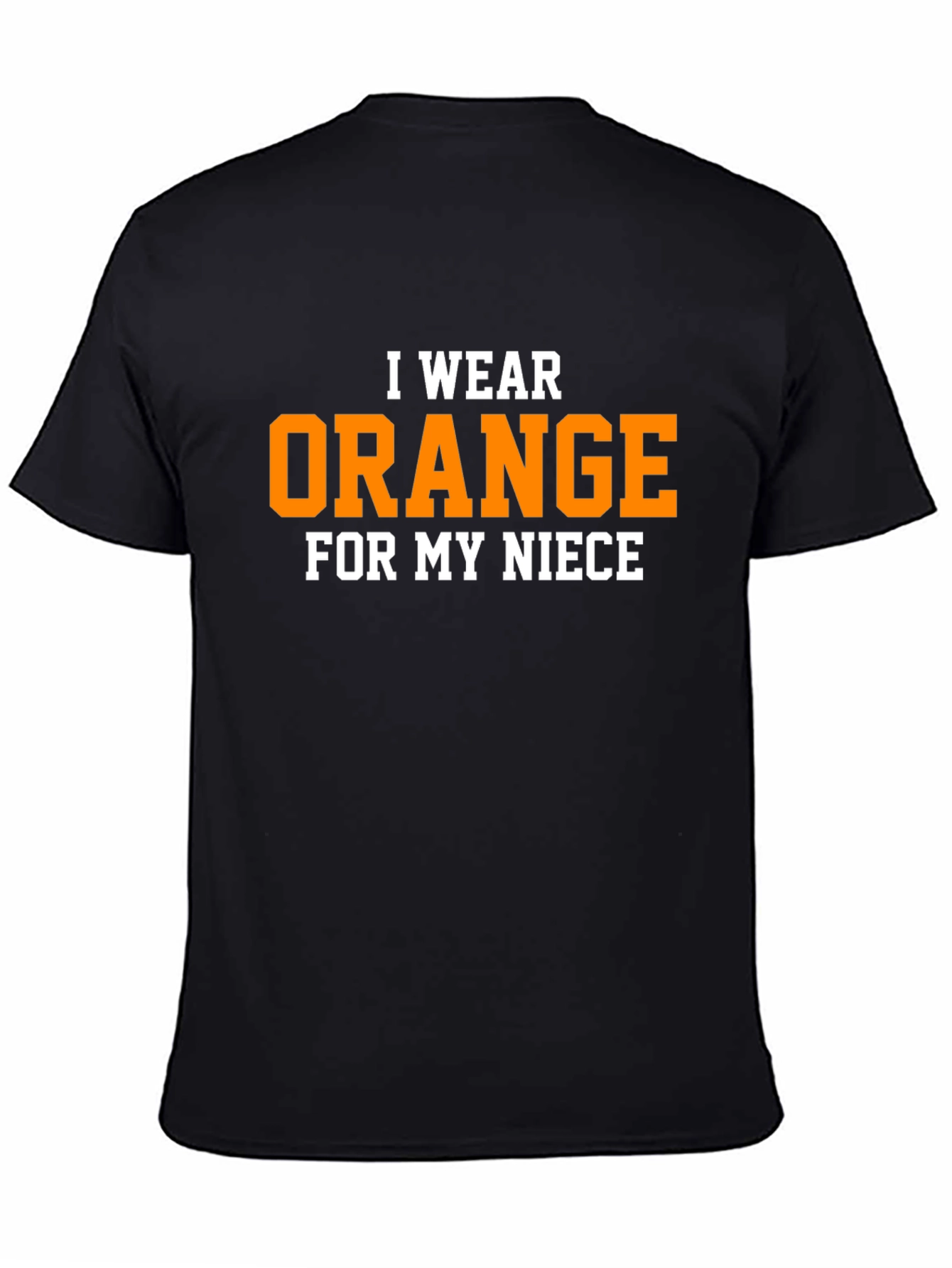 Black I Wear Orange For My Niece T-Shirt view 4