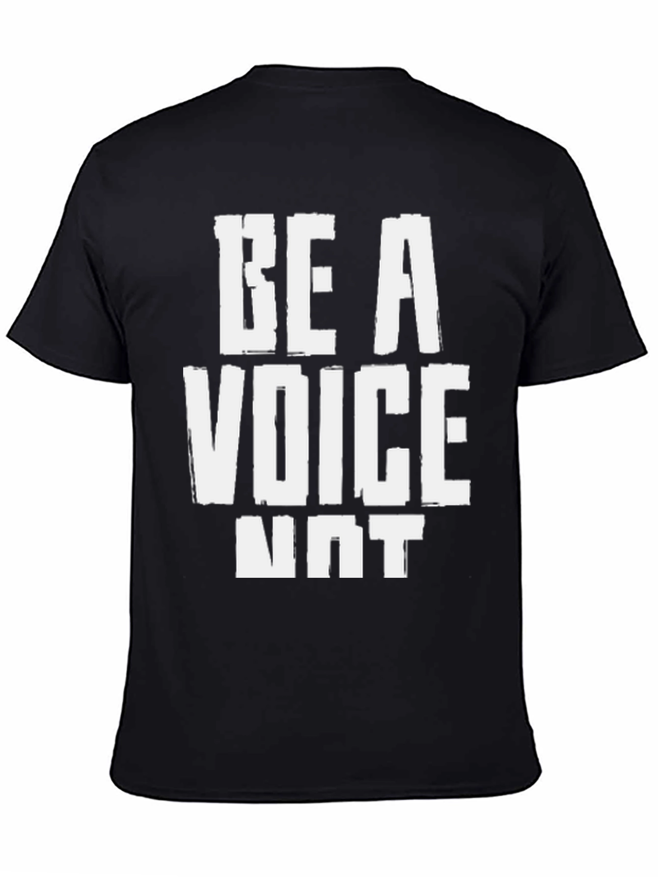 Black Be a Voice T-Shirt - Black Graphic Tee view 4