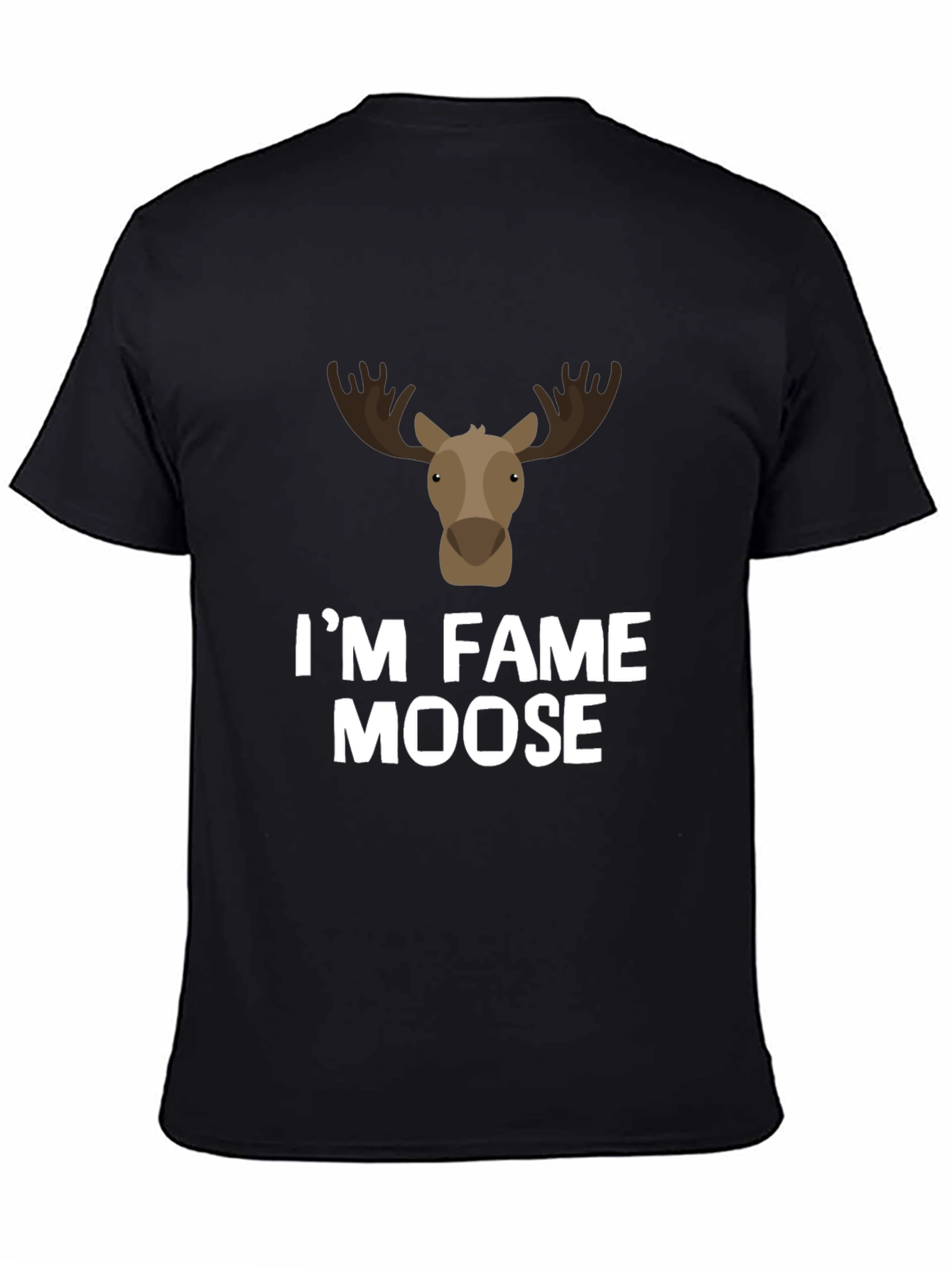 Black I'm Fame Moose Graphic T-Shirt view 4