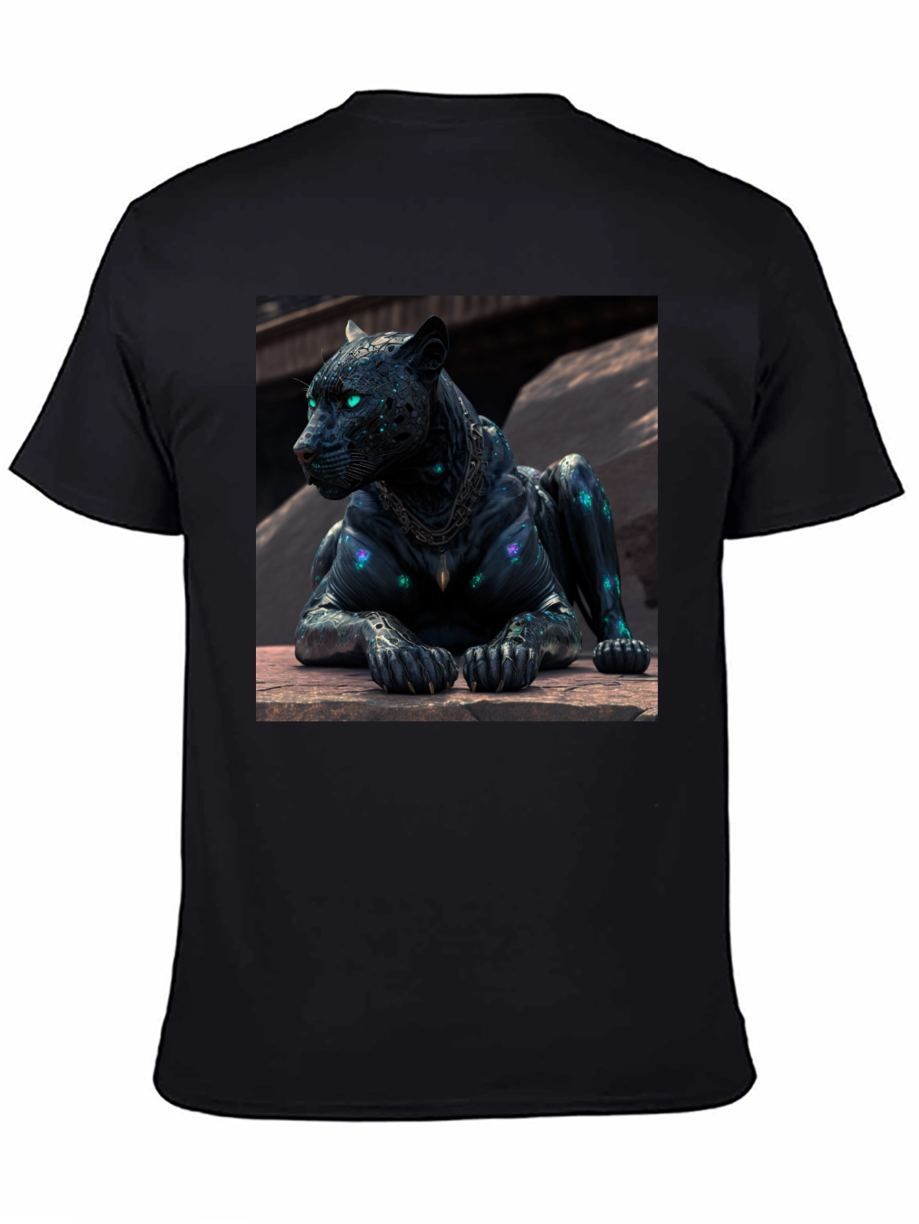 Black Black Panther Graphic Tee - Unique Design view 4