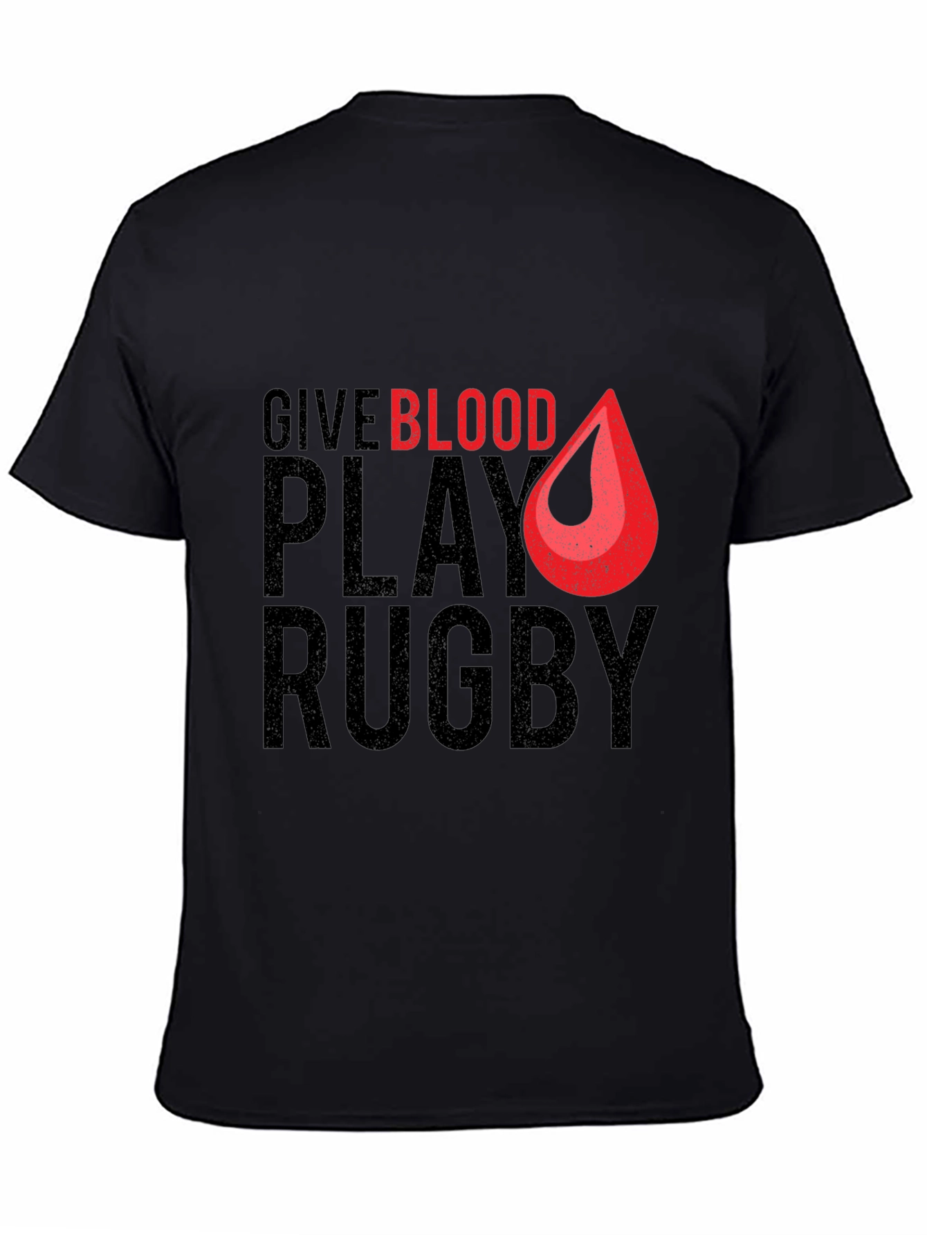 Give Blood Play Rugby Graphic T-Shirt - 4