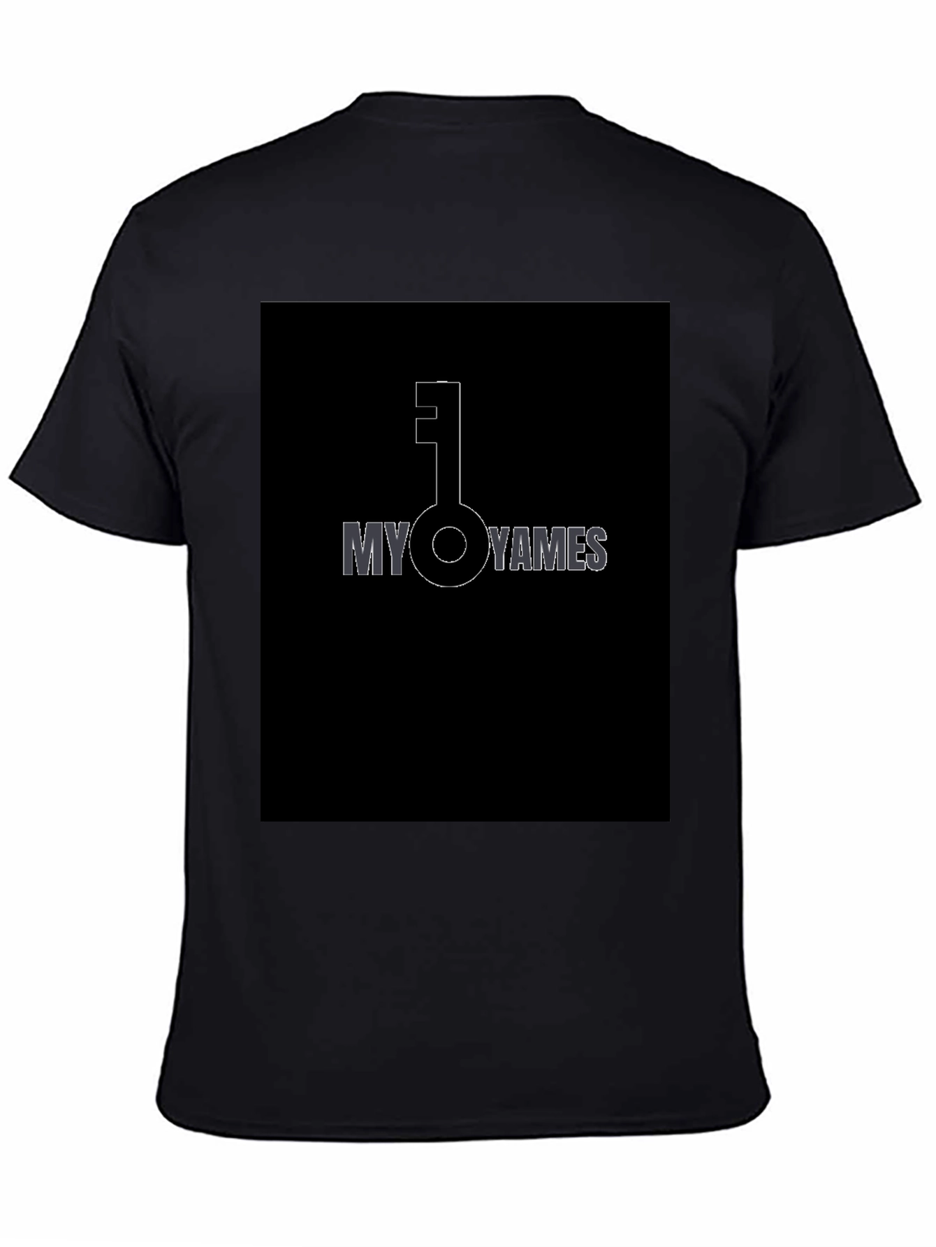 Black My Key Yames Black Graphic T-Shirt view 4